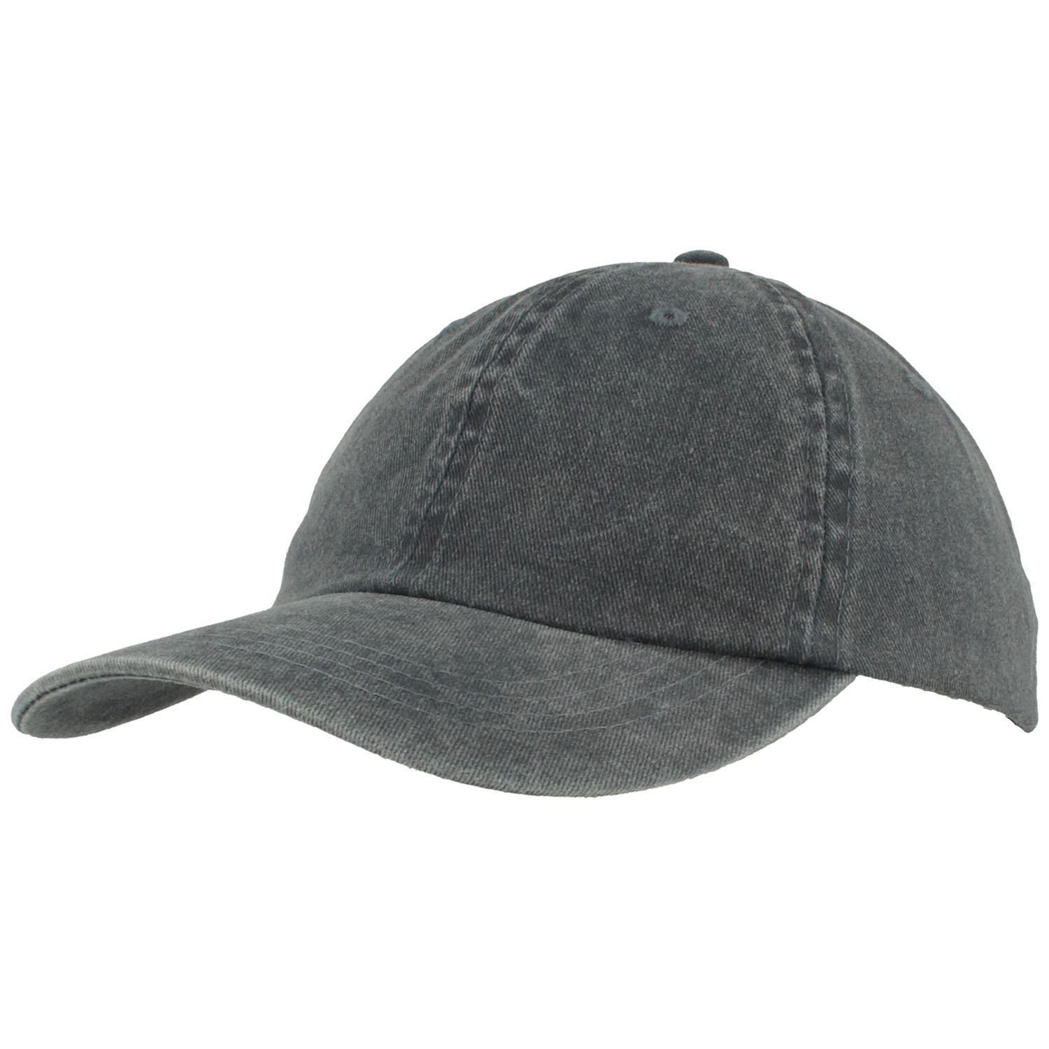 Breiter Baseball Cap Jeans-Stoff-Cap aus 100% Baumwolle günstig online kaufen