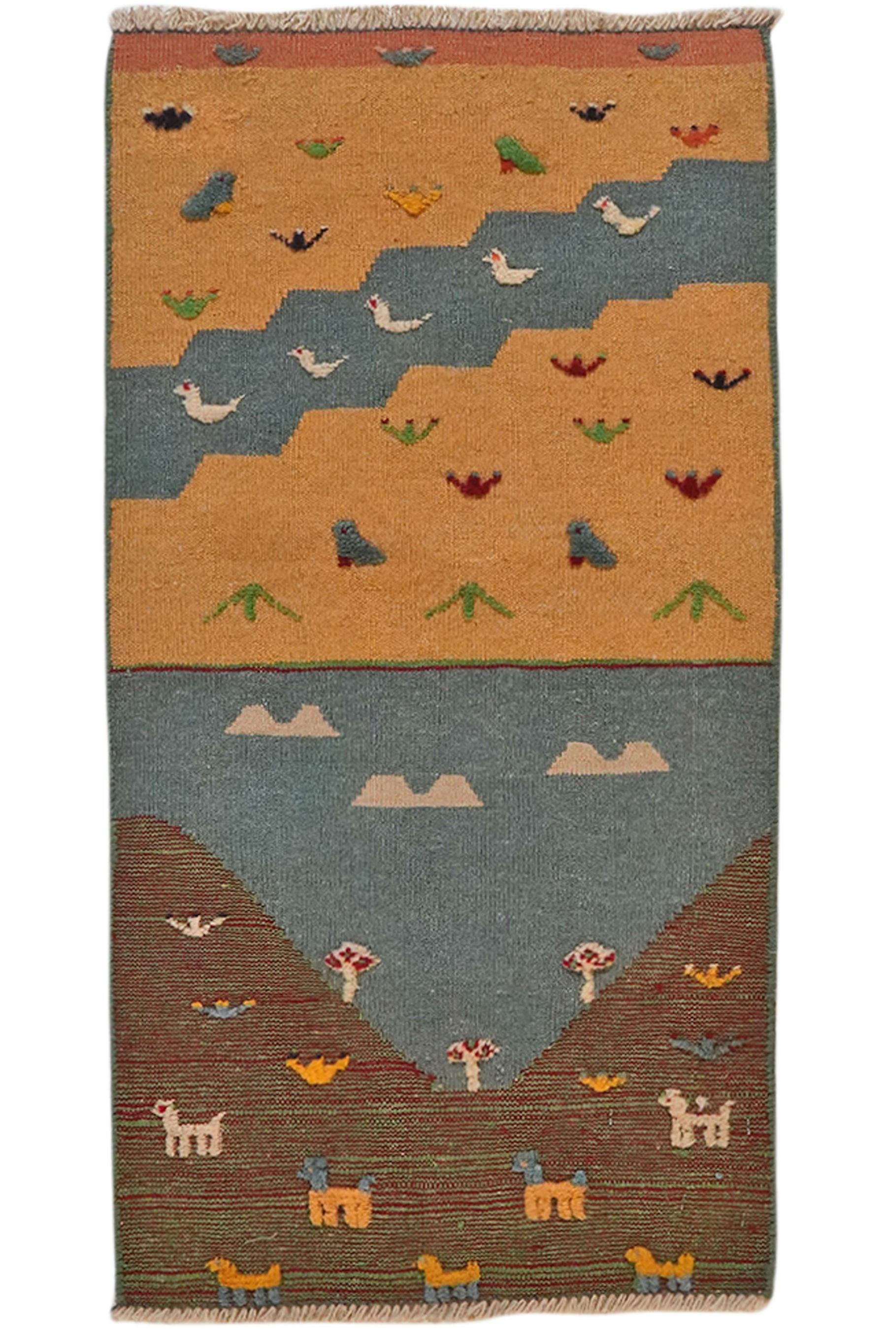 Rugtales Teppich Kelim Gashgai 96x52cm, Rechteck