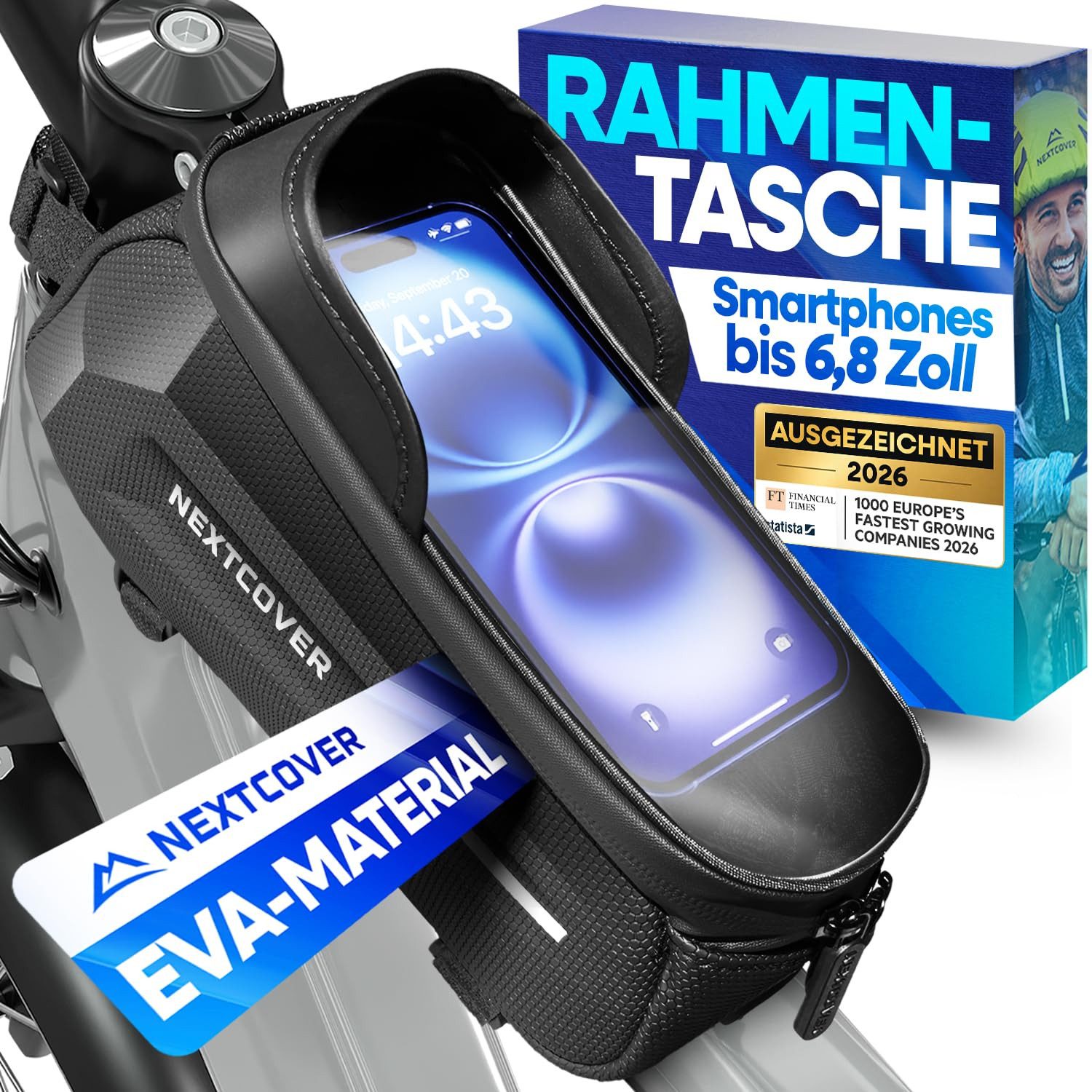 Nextcover Handy-Rahmentasche Nextcover® Handy-Rahmentasche mit Touchscreen
