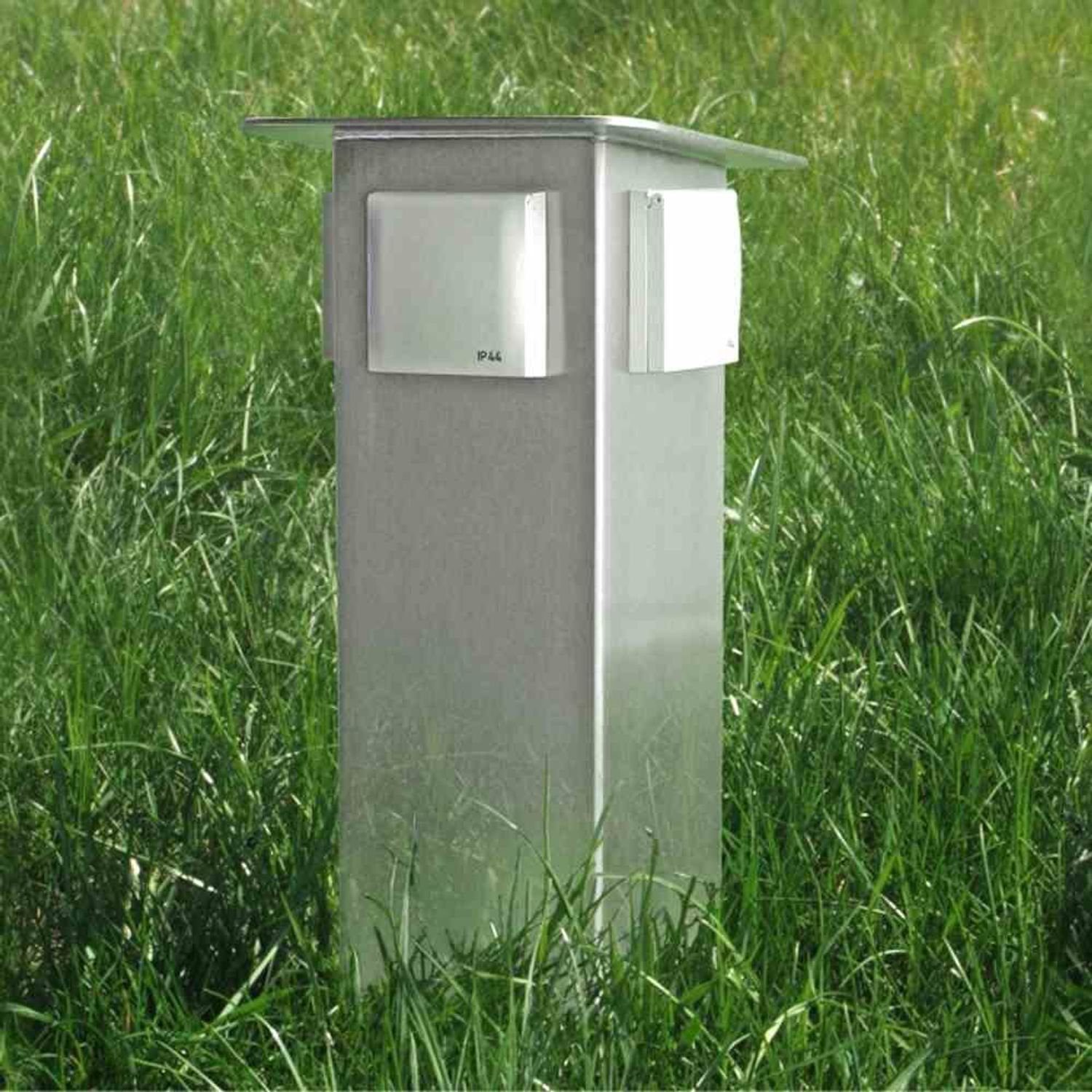 MCJ Edelstahl-Steckdosen-Tank IP44 3 Schutzkontaktsteckdosen 230V~50Hz Ter Steckdosenleiste