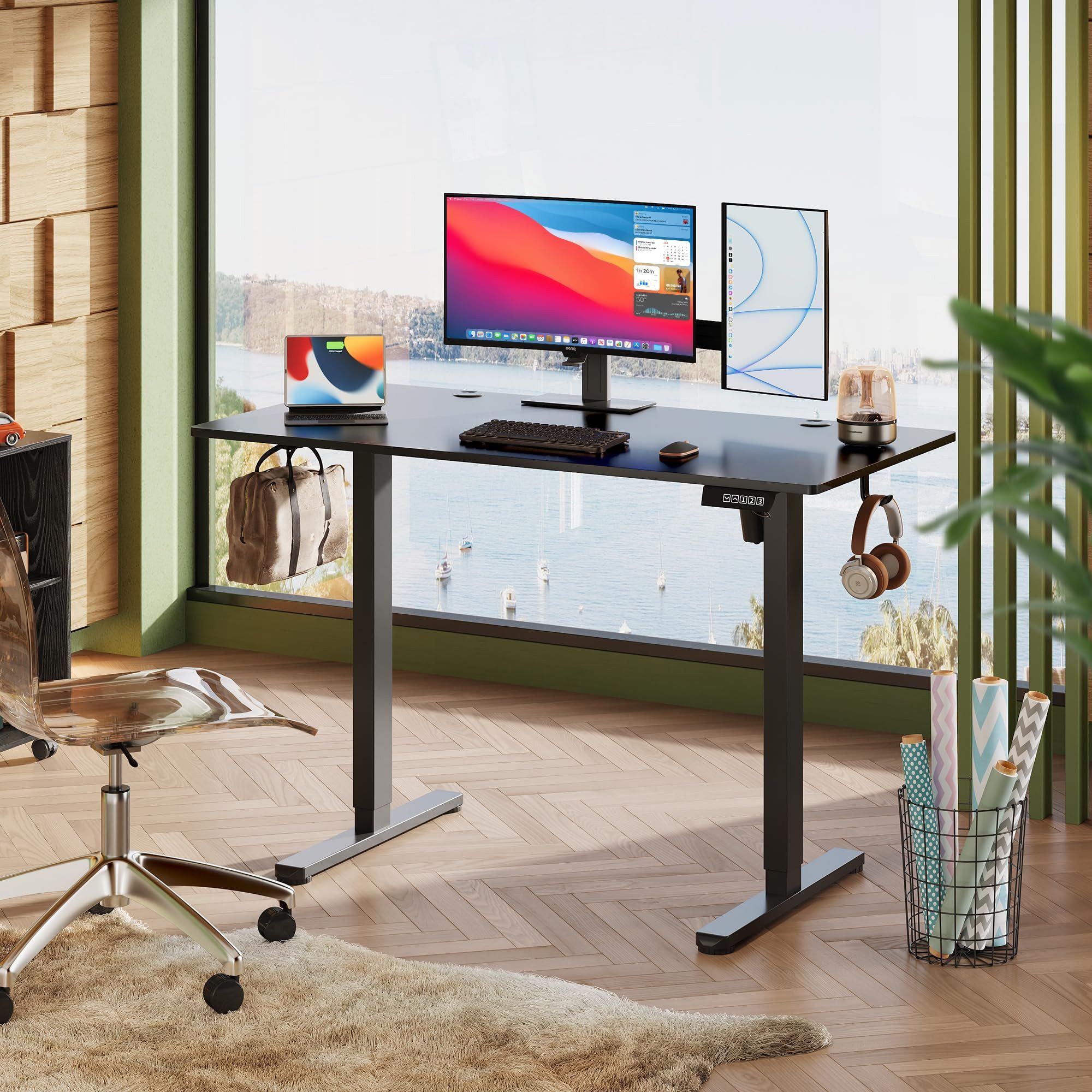 DEVAISE Schreibtisch Höhenverstellbar Schreibtisch, elektrisch mit einteili günstig online kaufen