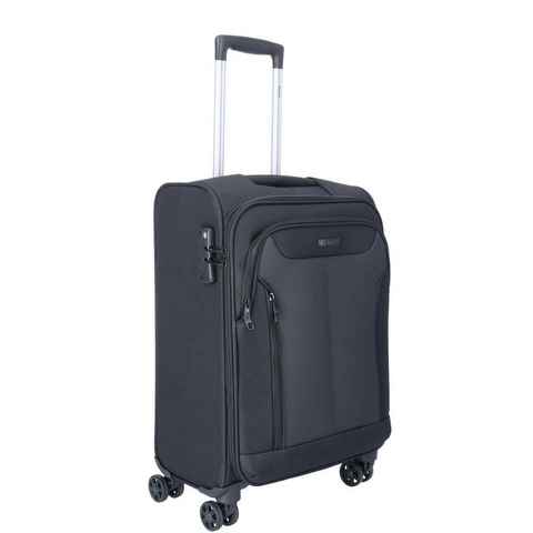 TheTrueC Koffer TheTrueC 4 Rollen Koffer Superlight 55cm Kopenhagen Black, 4 Rollen Rollen