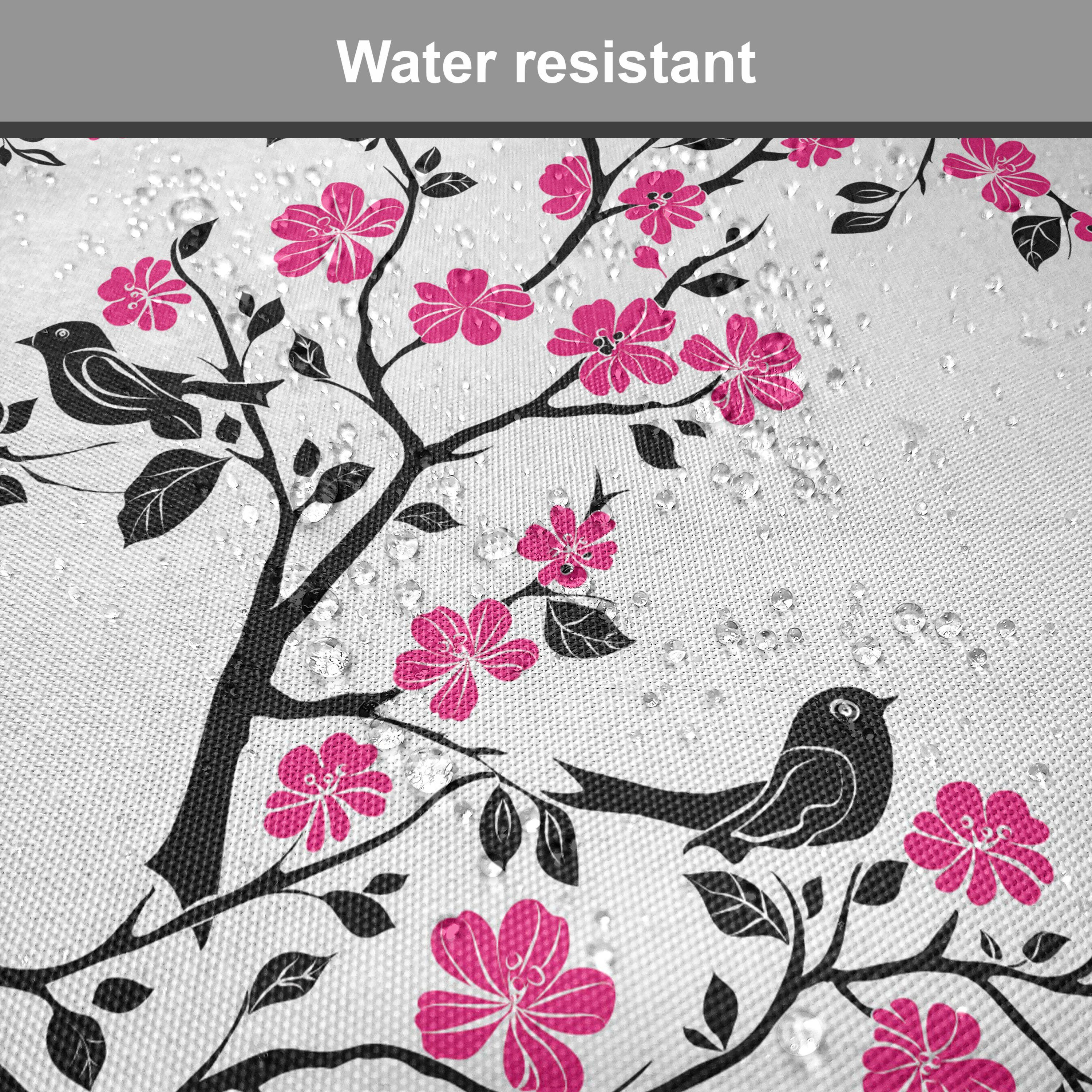 Abakuhaus Stuhlkissen Kissen Kirschblüte wasserfestes Küchensitze, für Dekoratives Sakura-Baum-Vogel mit Riemen