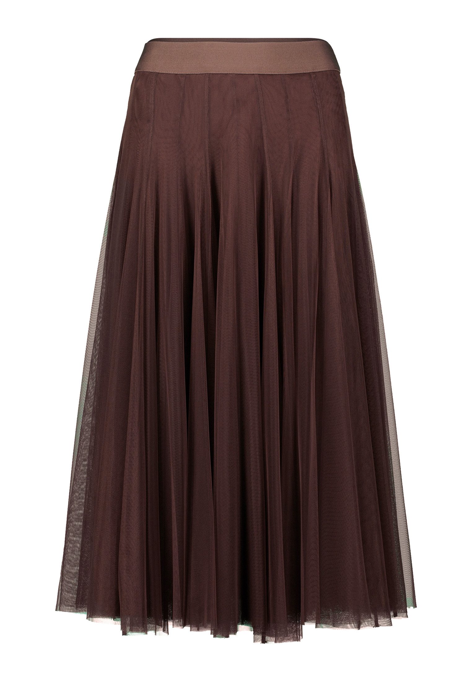 Zero Midirock Damen Meshrock mit Gummibund Falten günstig online kaufen