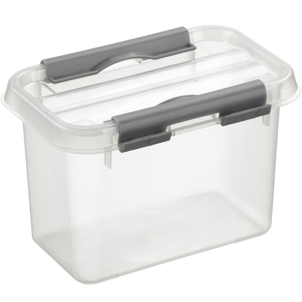 Sunware Aufbewahrungsbox Box Q-line transp./metallf. 0,8 Ltr.