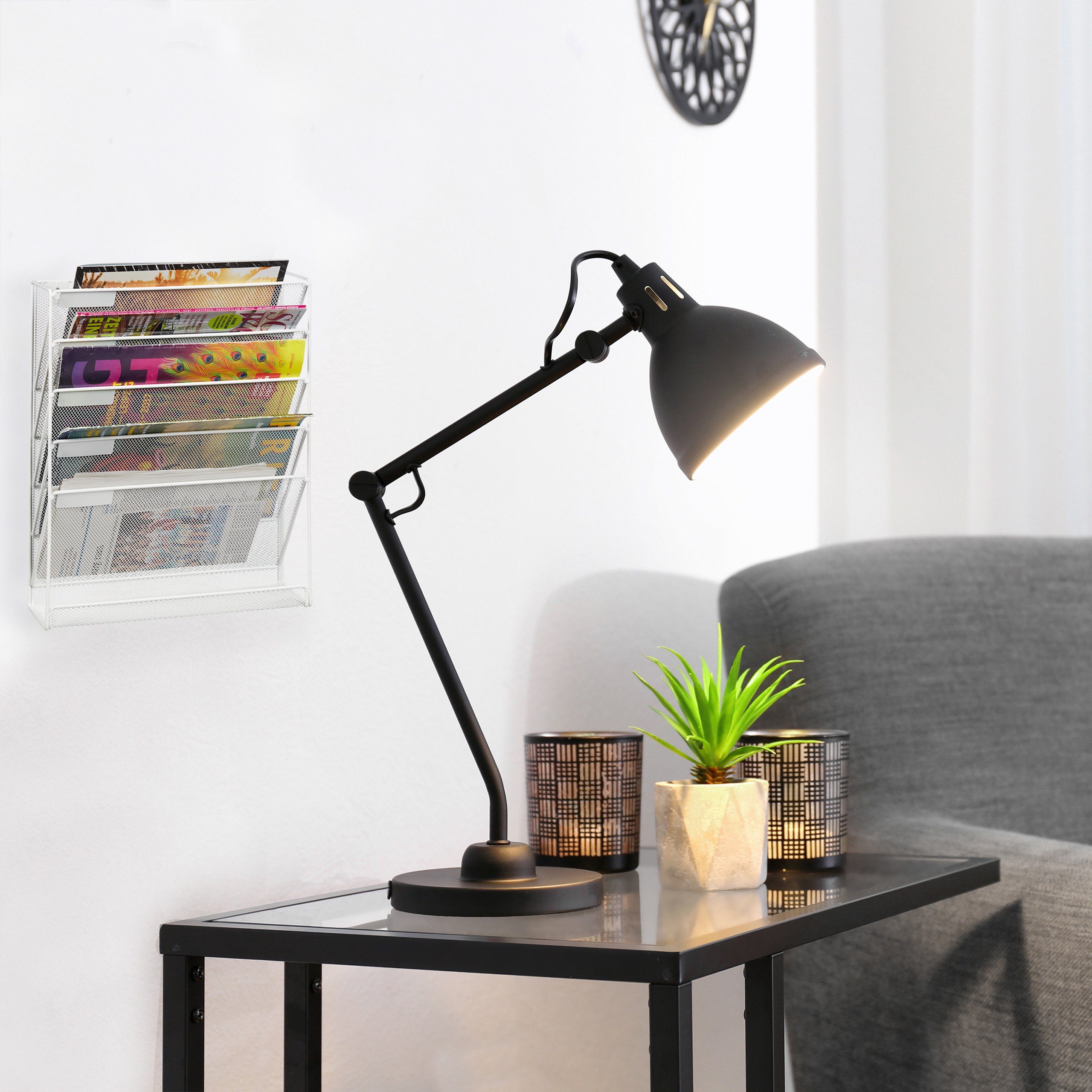 relaxdays Zeitungsständer Zeitschriftenhalter Wand (1 St) – Bild 5 von 5