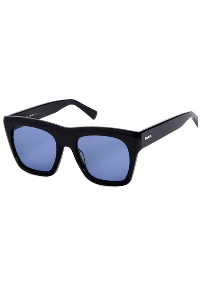 Bench. Sonnenbrille Vollrand, Logoschriftzug, und CR39 - bruchsicher leicht, Grau getönte Kunststoff- Gläser