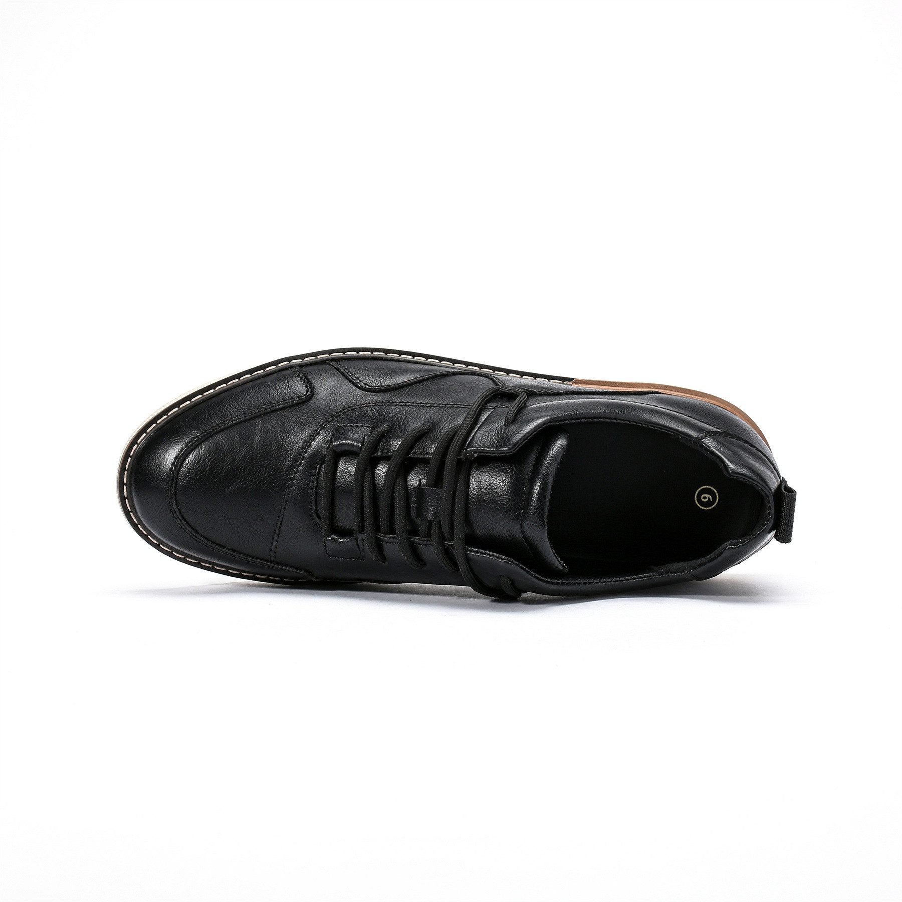 Allthemen Schnürschuh Herren Casual Komfortabel Schnürschuhe im Vintage-Design Freizeitschuh – Bild 4 von 5