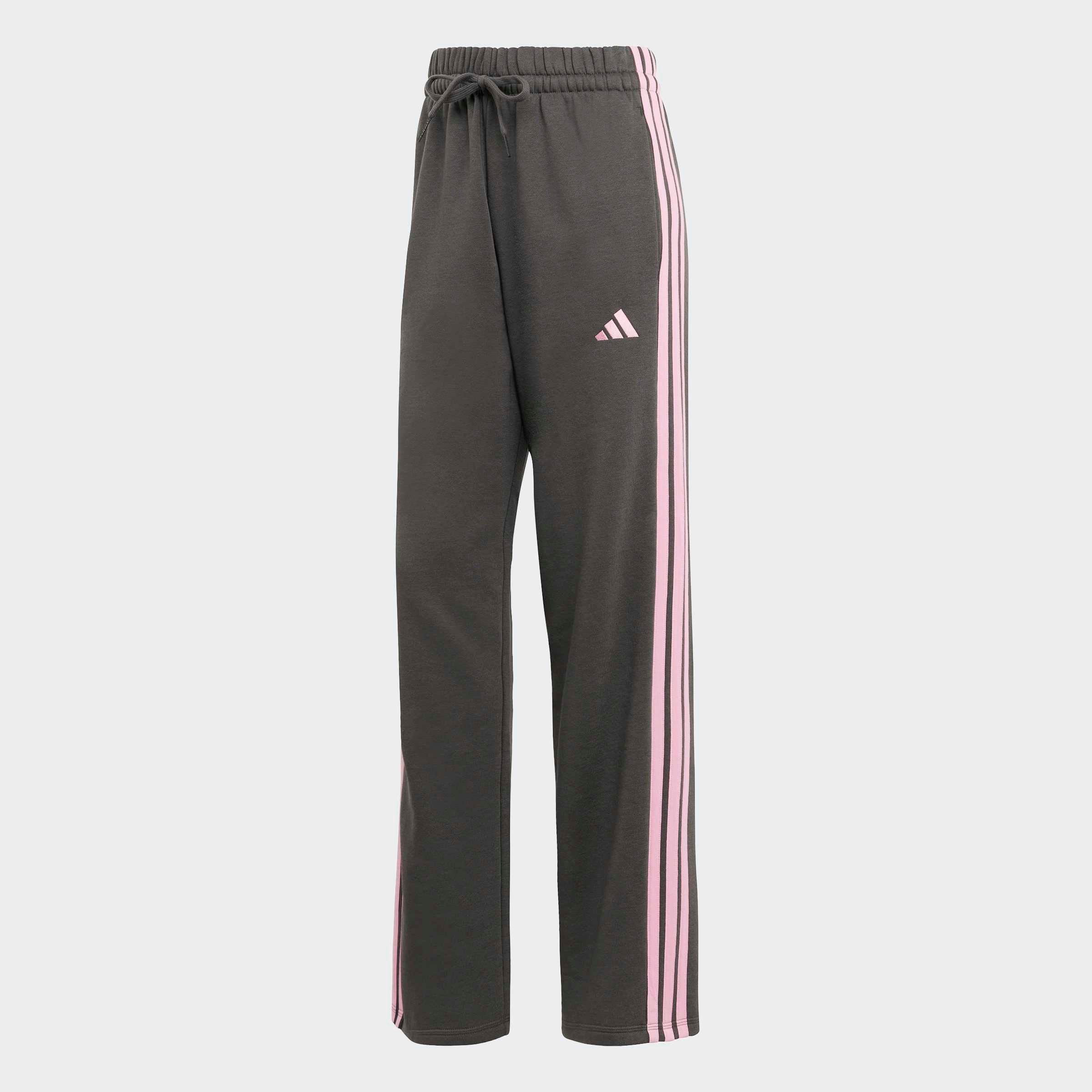 Sporthose ESSENTIALS 3-STREIFEN OPEN-HEM FRENCH TERRY
