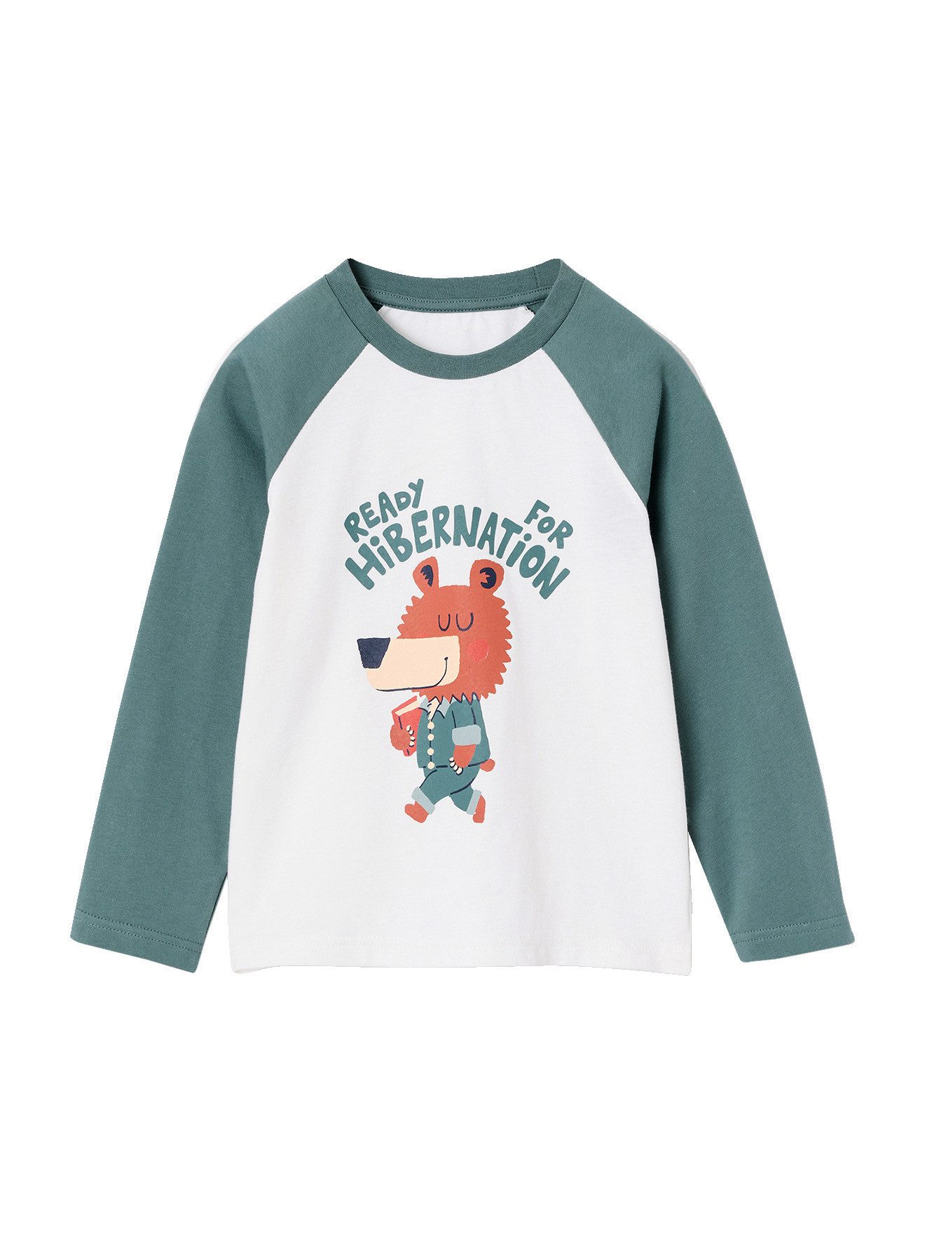 vertbaudet Schlafanzug Kinder Flanell-Schlafanzug Bär-Winterschlaf – Bild 2 von 5