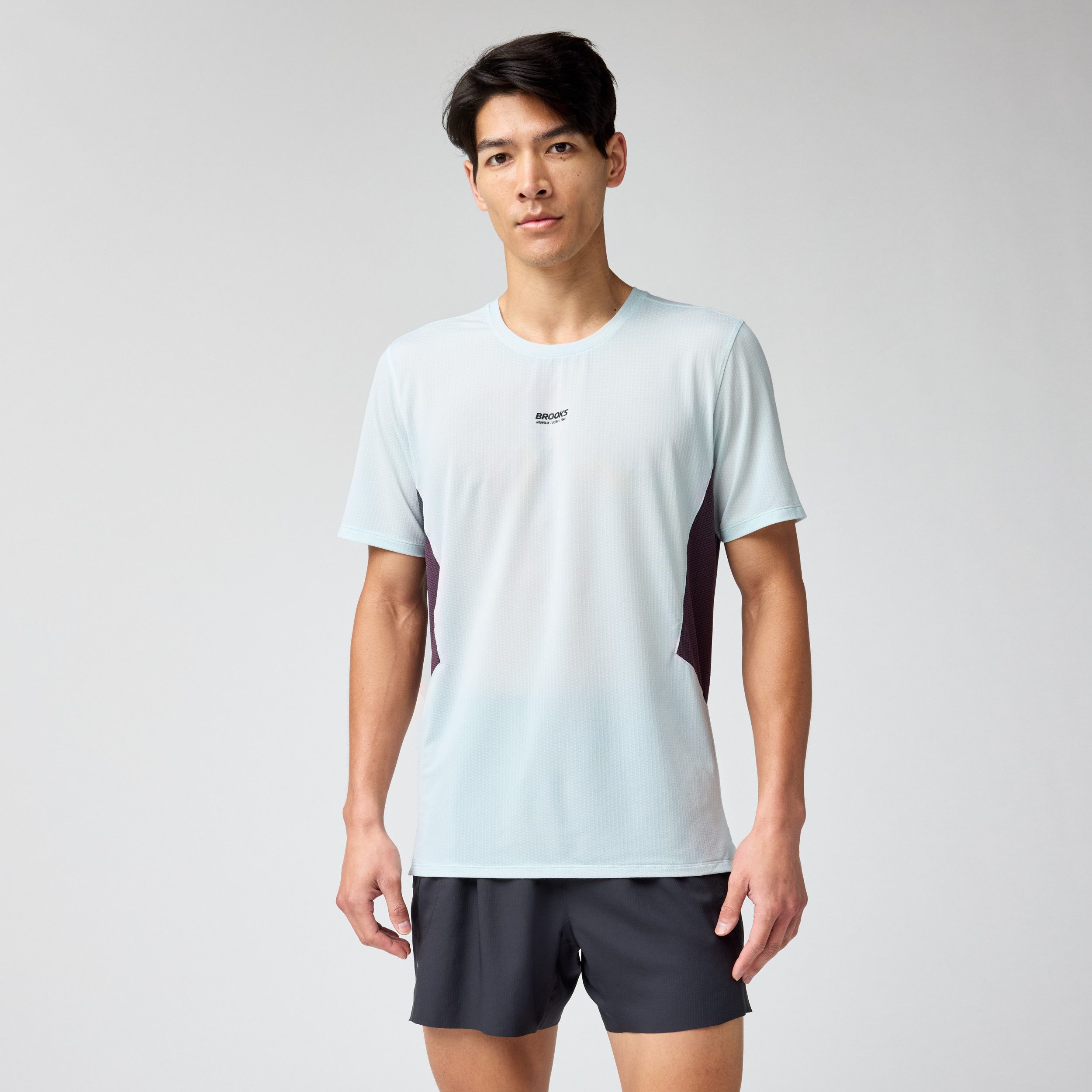 Brooks T-Shirt High Point Herren Short Sleeve 2.0 Navy/Teal/Mint