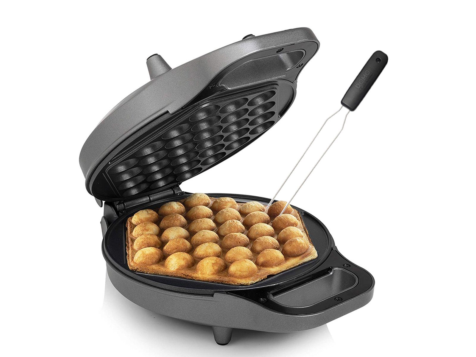 spottbillig PRINCESS Waffeleisen, 700 W, für Eierwaffeln Waffelhörnchen Waffel-Gabel Bubble Wafflemaker mit