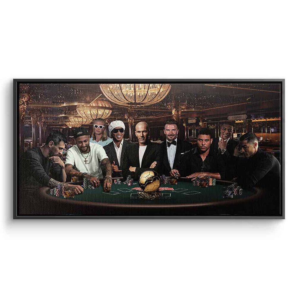 DOTCOMCANVAS® Leinwandbild Poker Night #Football, Leinwandbild günstig online kaufen