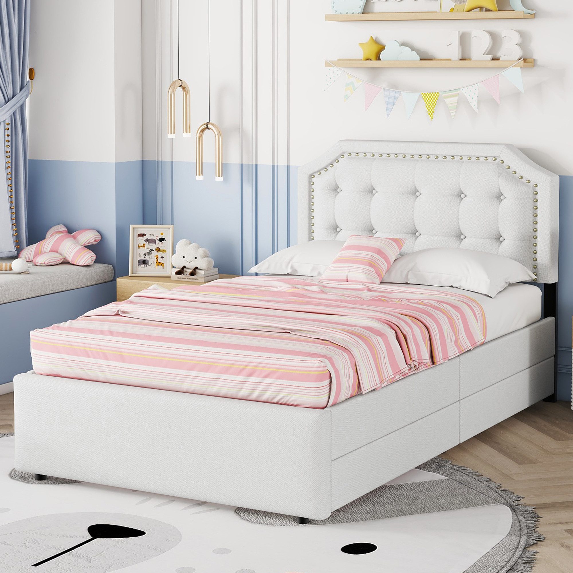 IDEASY Polsterbett 90x200 cm, Flachbett mit günstig online kaufen