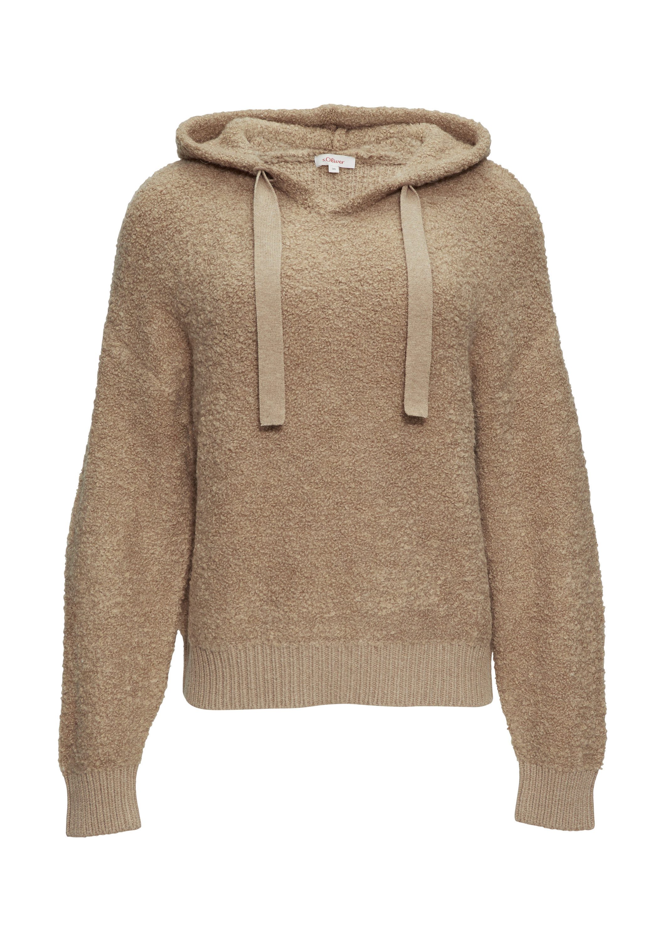s.Oliver Longpullover Strickpullover Strickpullover aus Teddy-Bouclé günstig online kaufen