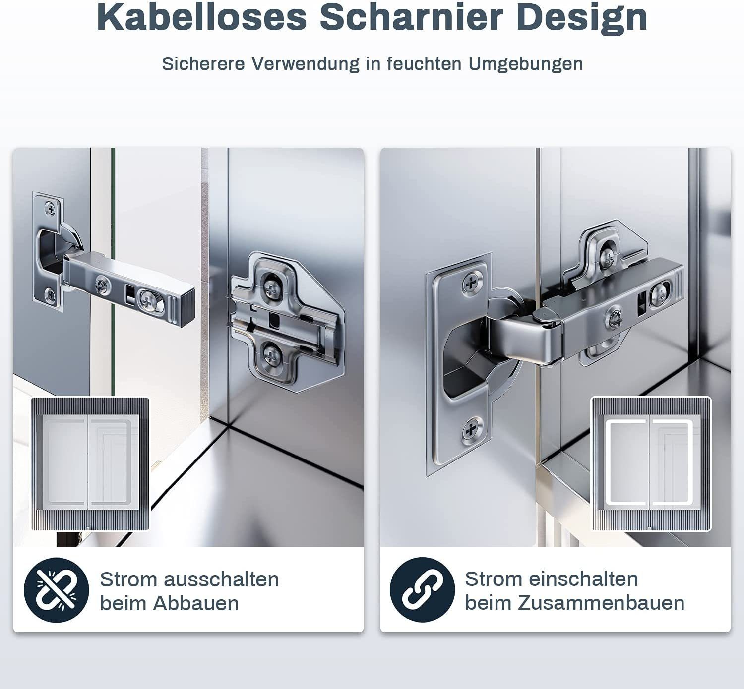 SONNI Spiegelschrank Spiegelschrank Badezimmer mit Beleuchtung günstig online kaufen
