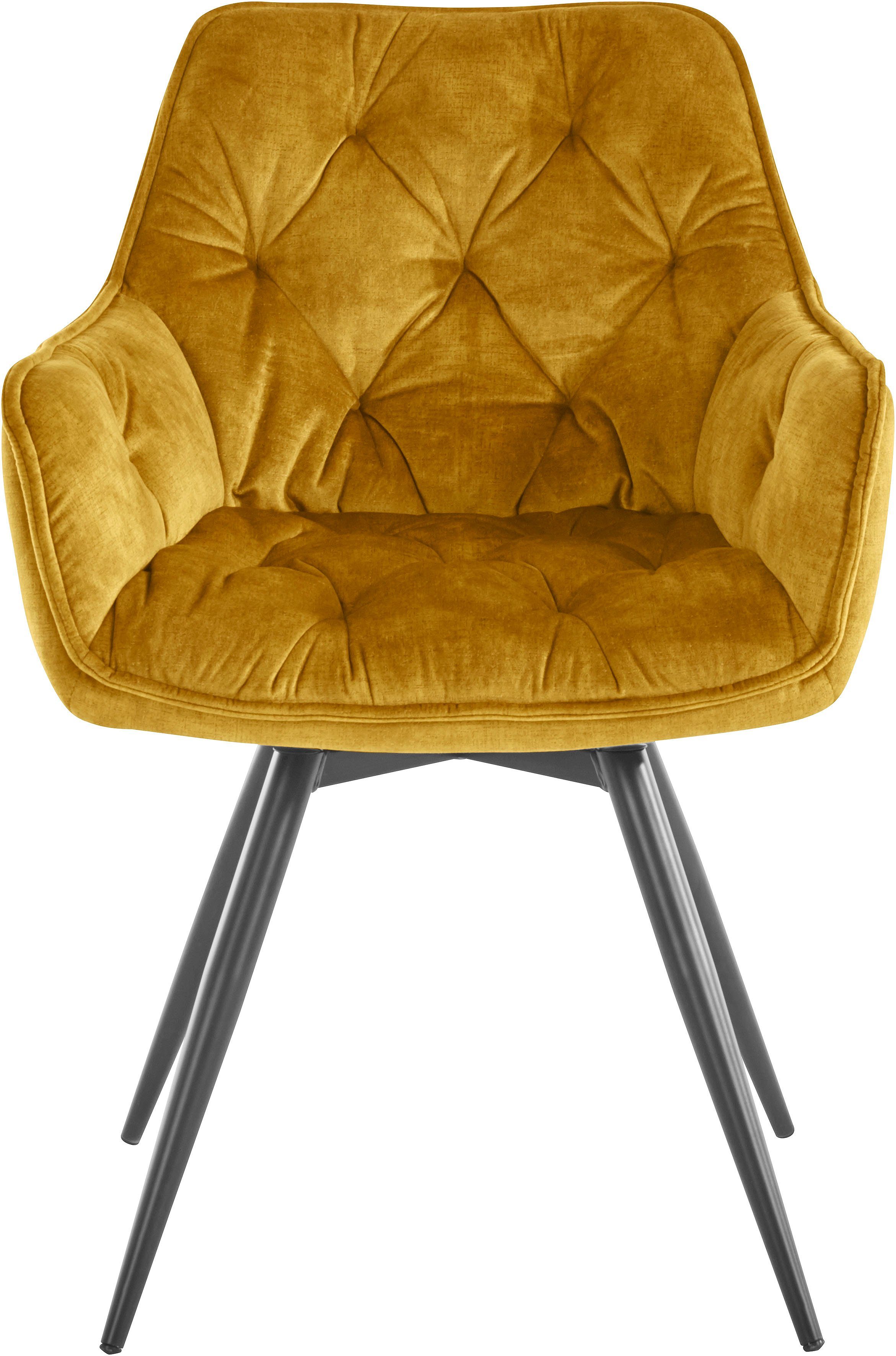 HELA Esszimmerstuhl Mara (Set, 2 St), Drehstuhl, Teddy Bezug, Webstoff oder Samtvelours. Reduzierter Preis € 213,83. Unverbindliche Preisempfehlung € 407,99, (€ 106,92 pro 1 Stk)