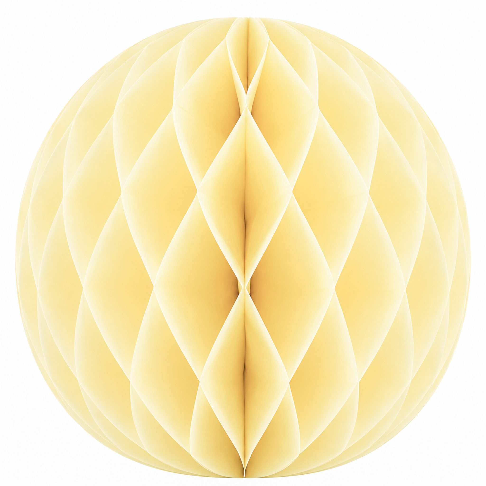 Creativery Wabenball, Wabenball 20cm Papier 1 Stück Creme