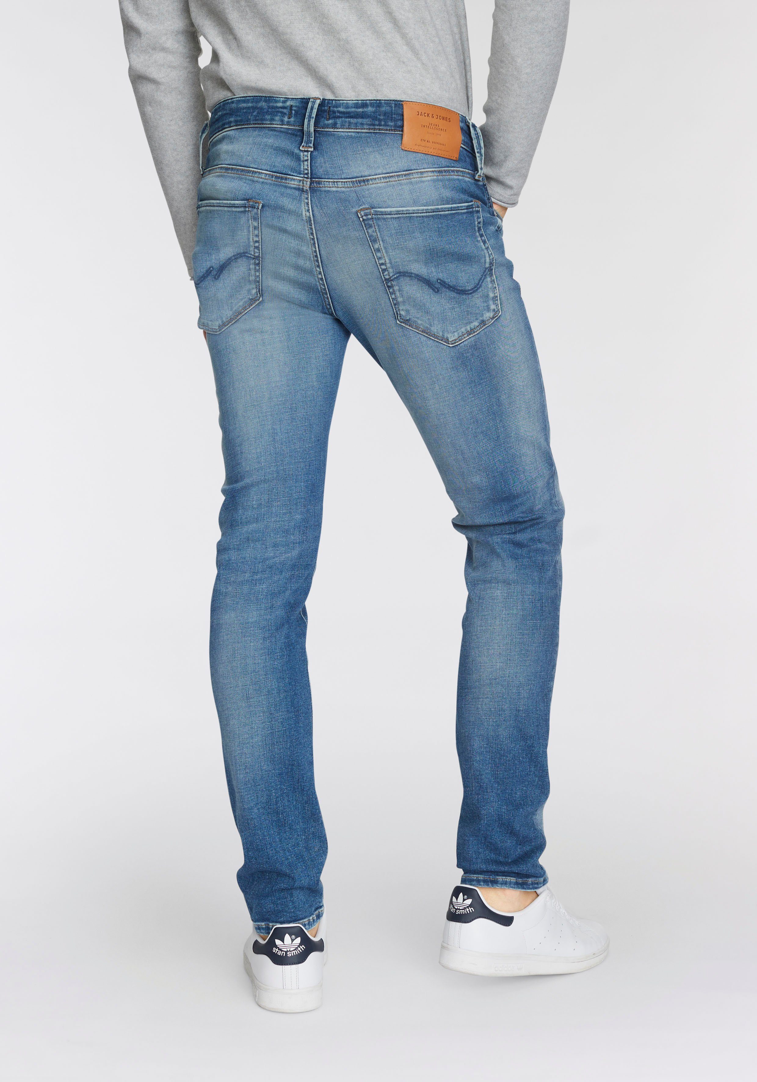 ICON Jack Jones GLENN Slim-fit-Jeans light-blue-used &