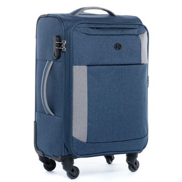 FERGÉ Koffer Weichschale erweiterbar Saint-Tropez, Trolley Koffer XL 75 cm, Reisekoffer 4 Rollen, Premium Rollkoffer