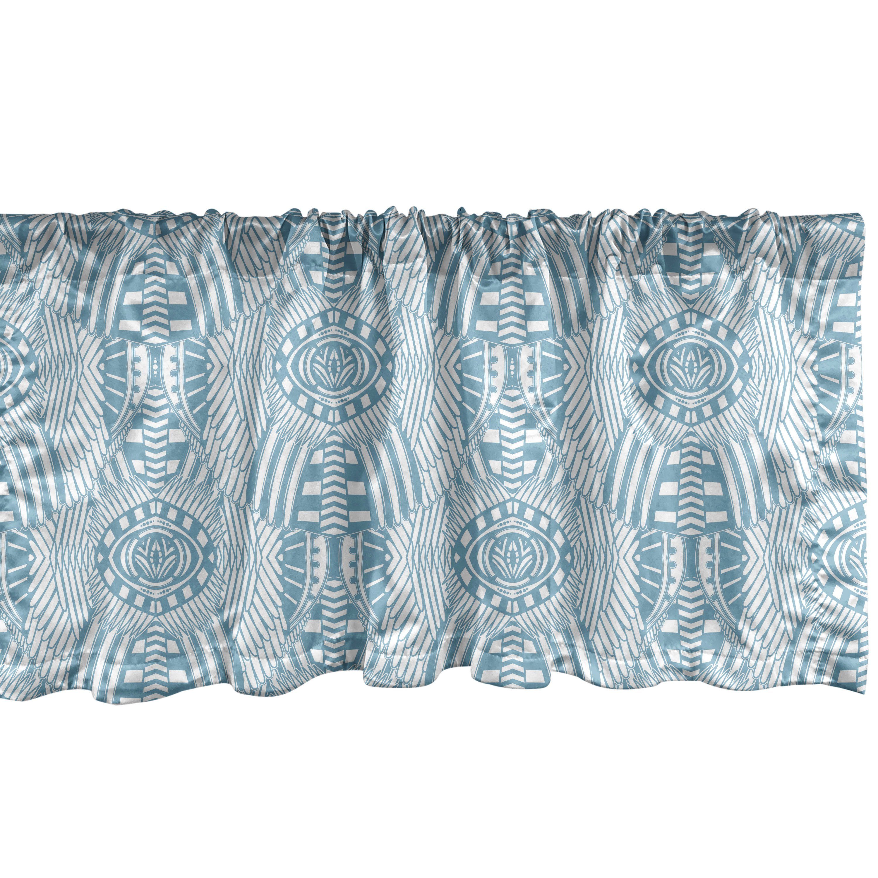 Scheibengardine Vorhang Microfaser, Abakuhaus, Ornament Küche Volant mit für Dekor Schlafzimmer Weinlese-Ägypter Stangentasche