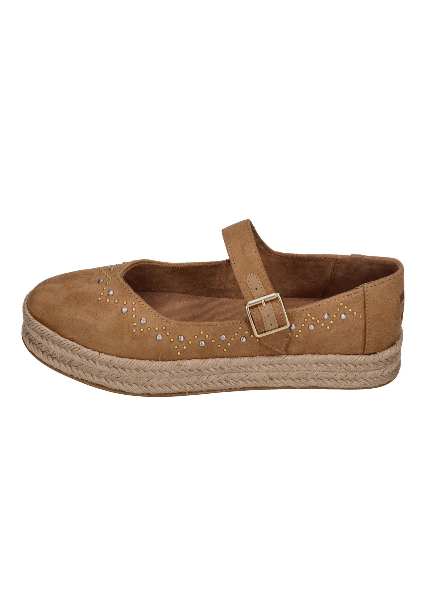TOMS CAROLINA MARY JANE Espadrille toffee microsuede