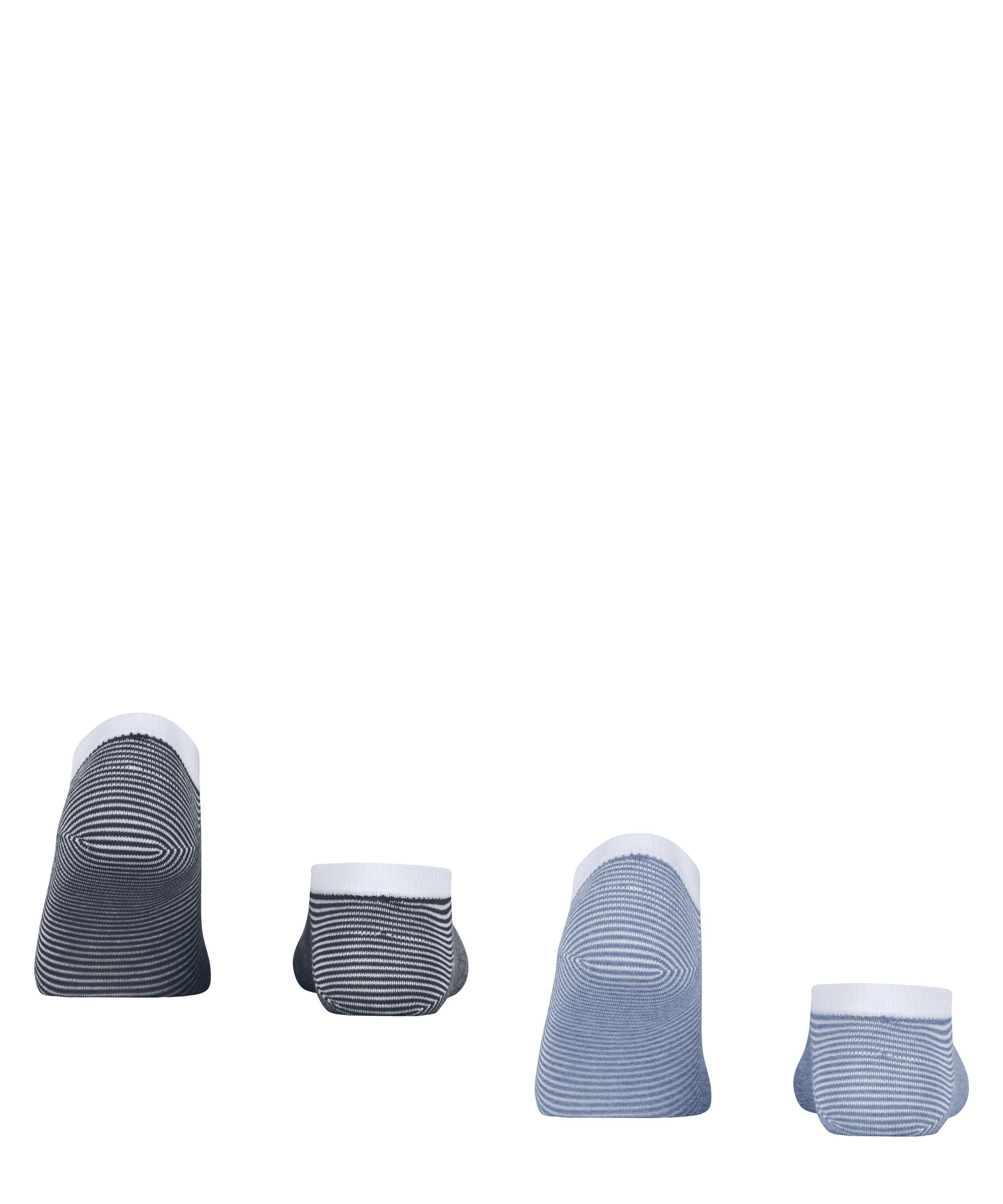 (0020) 2-Pack Esprit (2-Paar) sortiment Stripe Allover Sneakersocken