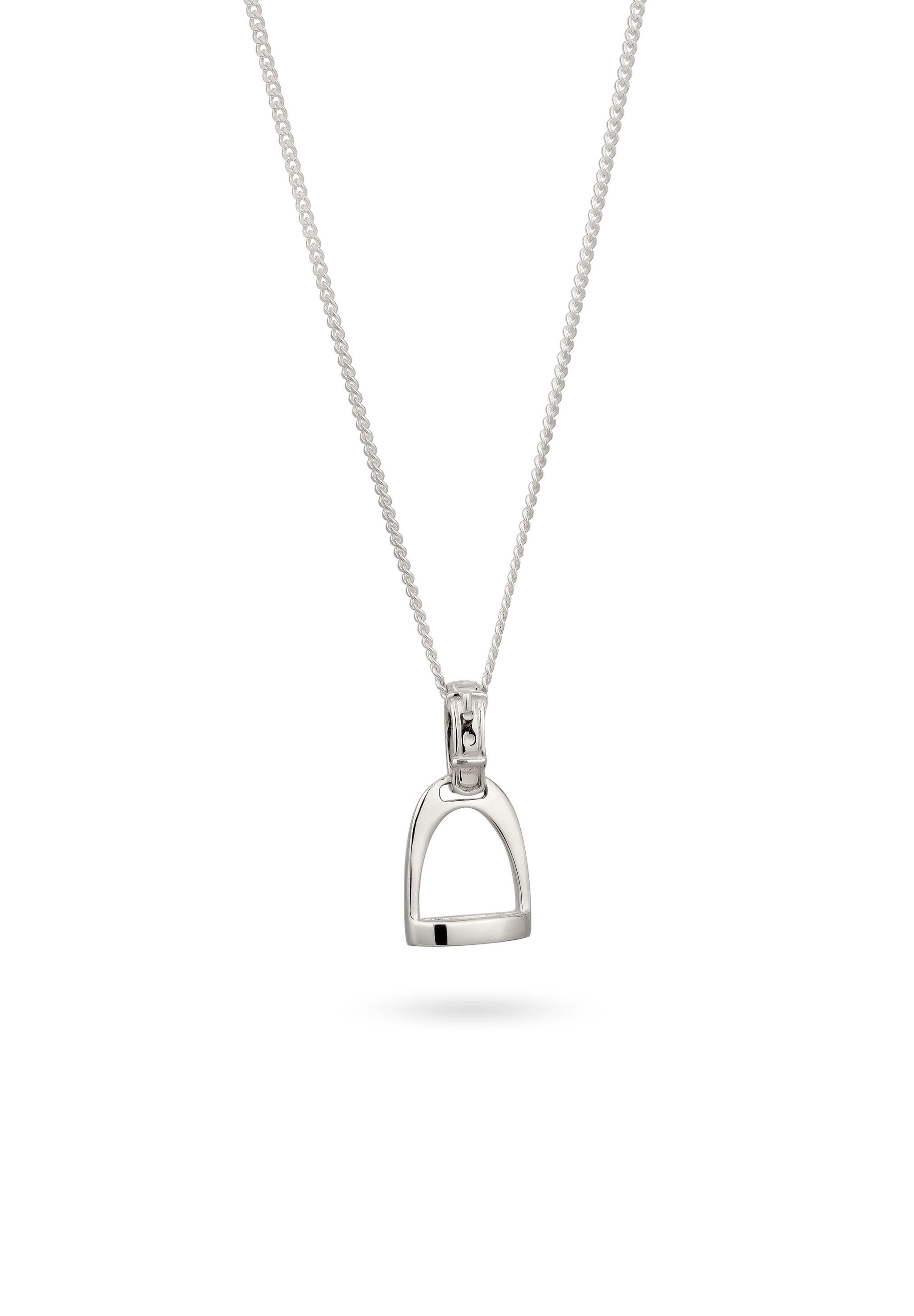 Lange Kette Steigbügel 925 Sterling Silber