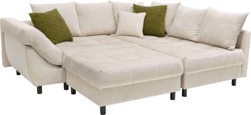 COLLECTION AB Ecksofa 30 Jahre Jubiläums-Modell Lille L-Form, mit Hocker, Recamiere beidseitig montierbar, in Teddy-Optik