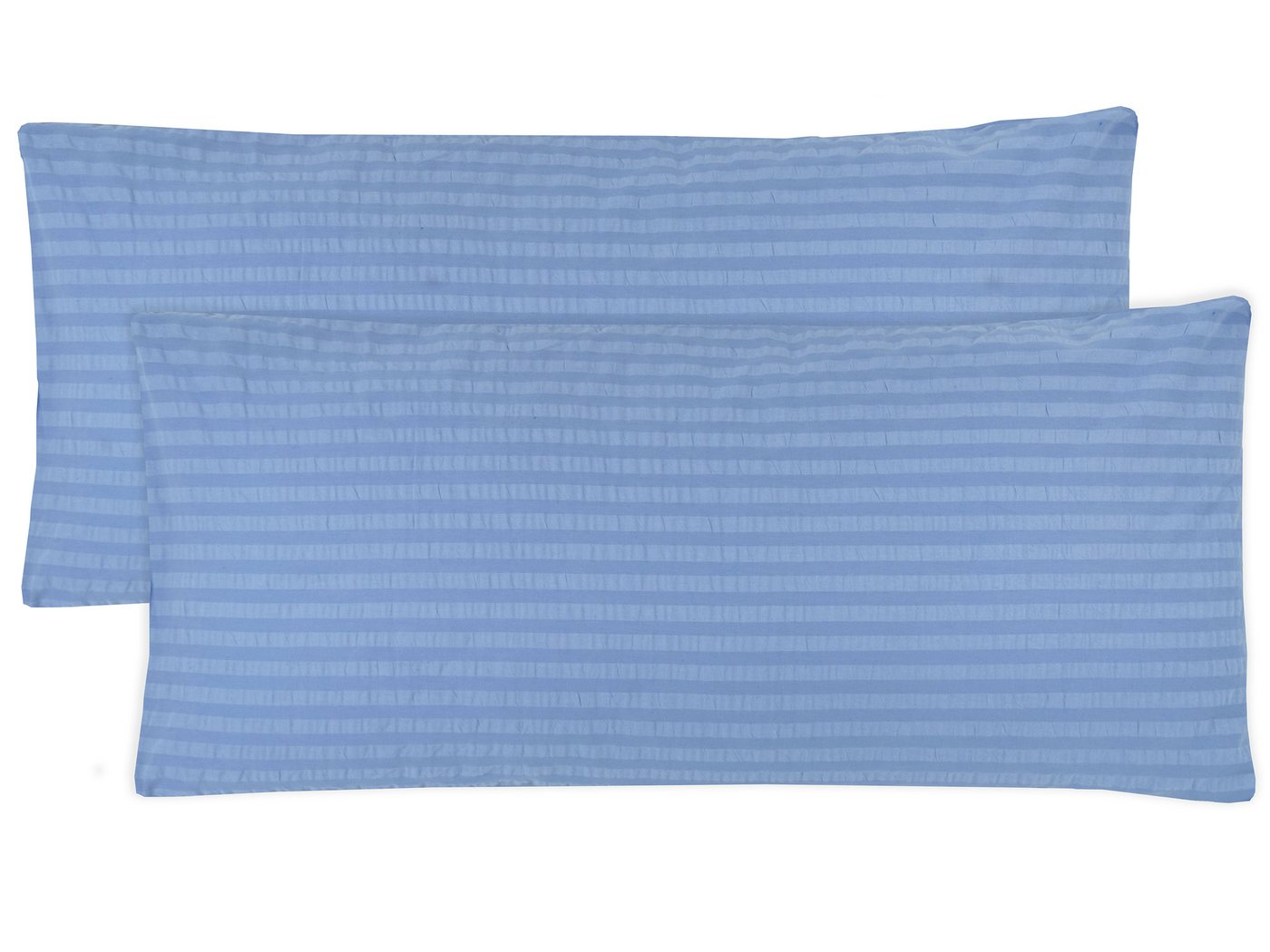 ZOLLNER Kissenbezug, (2 Stück), 40 x 80 cm, 100% Baumwolle, vom Hotelwäschespezalisten, Seersucker