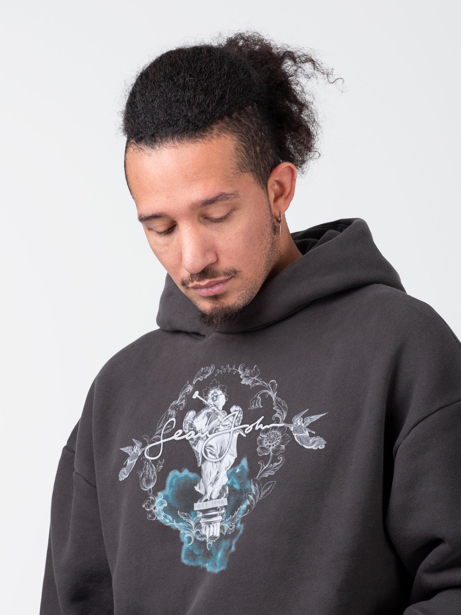 Sean John Hoodie Sean John Script Logo Angel Hoodie