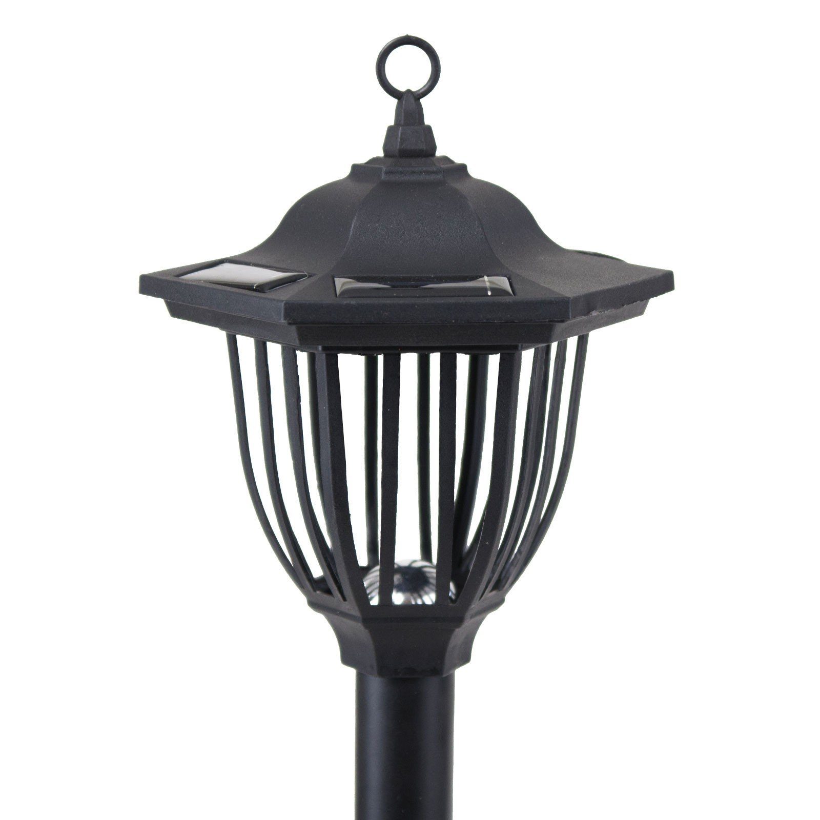 Grafner LED Solarleuchte Standleuchte LED Solar 52cm Gartenlampe mit Erdspieß, LED fest integriert, Kaltweiß, Maße: ca. Höhe 52cm Ø 14cm, Lampenschrim Ø 17cm