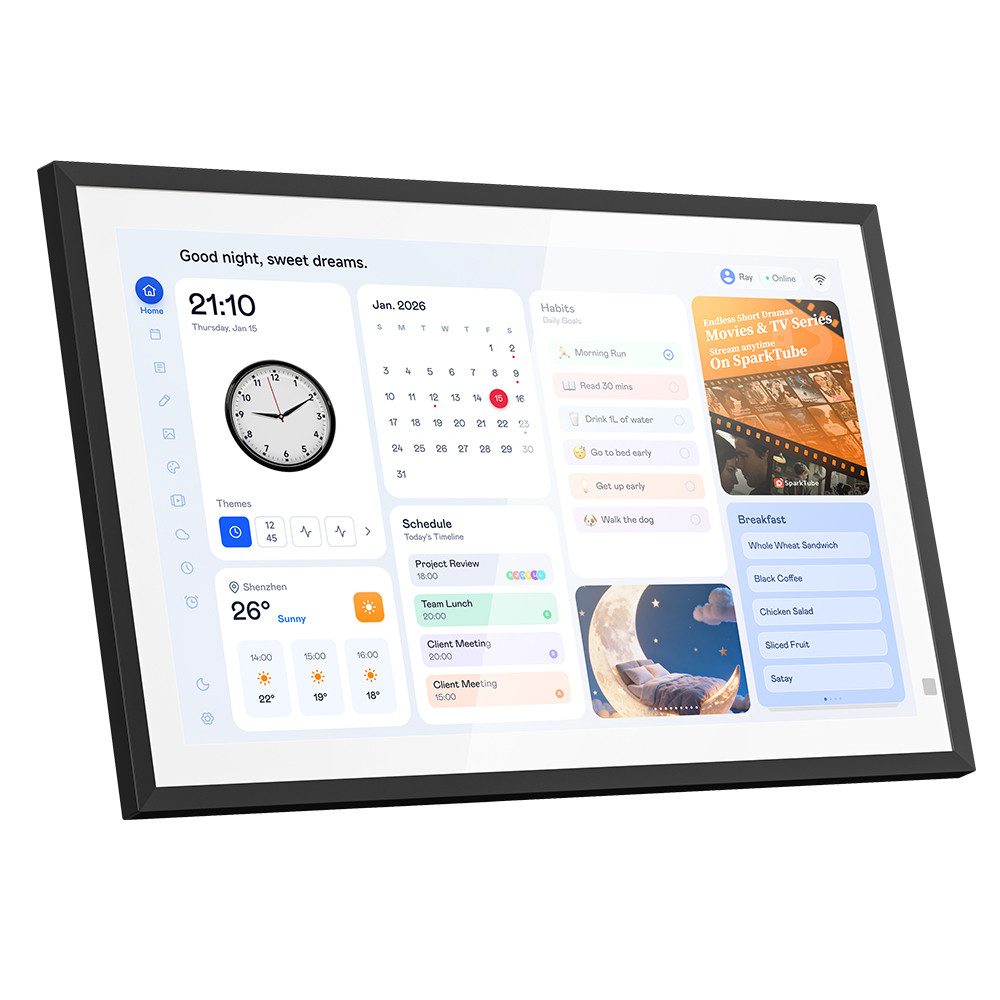 blackview Nest 15 15.6" Kalender Digitaler Bilderrahmen mit WiFi-Fotoübertragung Tablet (15.6", 32 GB, 3+32GB, 1920x1080 FHD+, WiFi 6, 24 Sprachen) – Bild 2 von 5