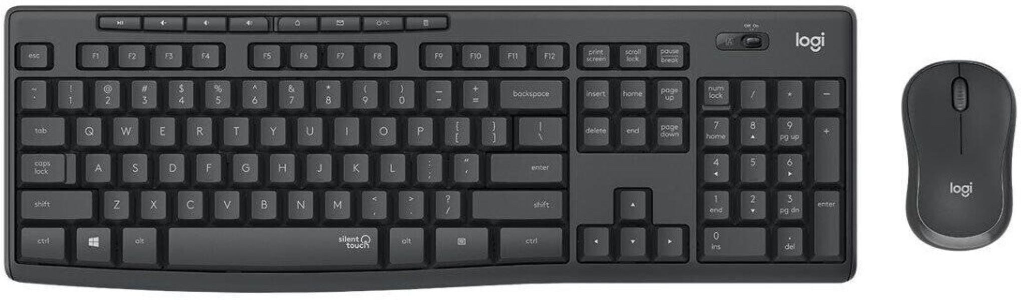Logitech MK295 Silent Wireless Combo - GRAPHITE - US INT'L - INTNL Tastatur