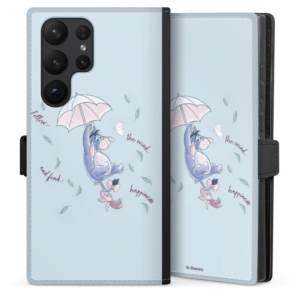 DeinDesign Handyhülle Disney Winnie Puuh I-Aah Offizielles Lizenzprodukt, Samsung Galaxy S23 Ultra Hülle Handy Flip Case Wallet Cover