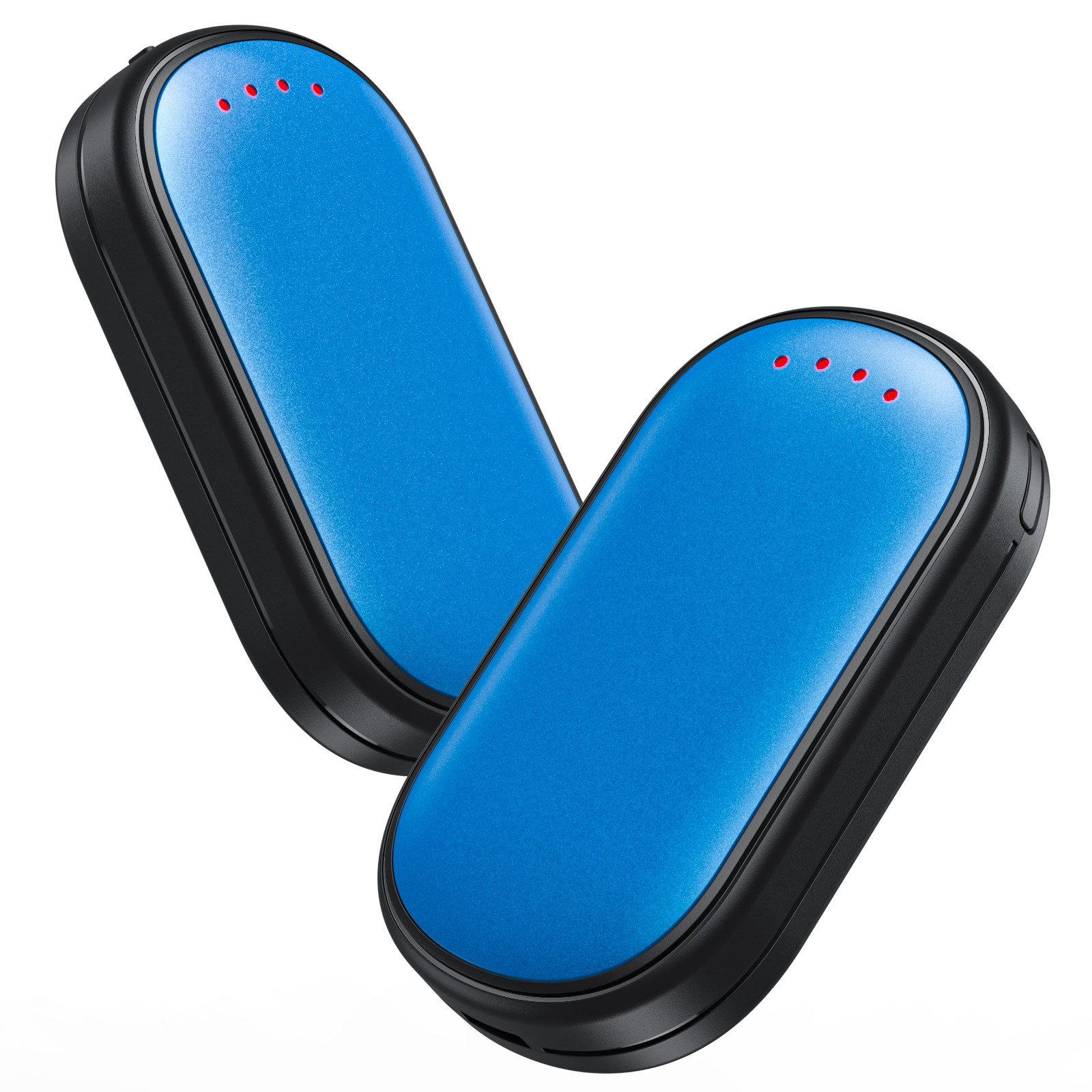 skelo Handwärmer Handwärmer Elektrisch, 4000mAh aufladbar, 2 Stück, mit Magnetische, 2-tlg., USB Handwärmer Wiederverwendbar mit Magnet 4 Stufen, 2000mAh × 2