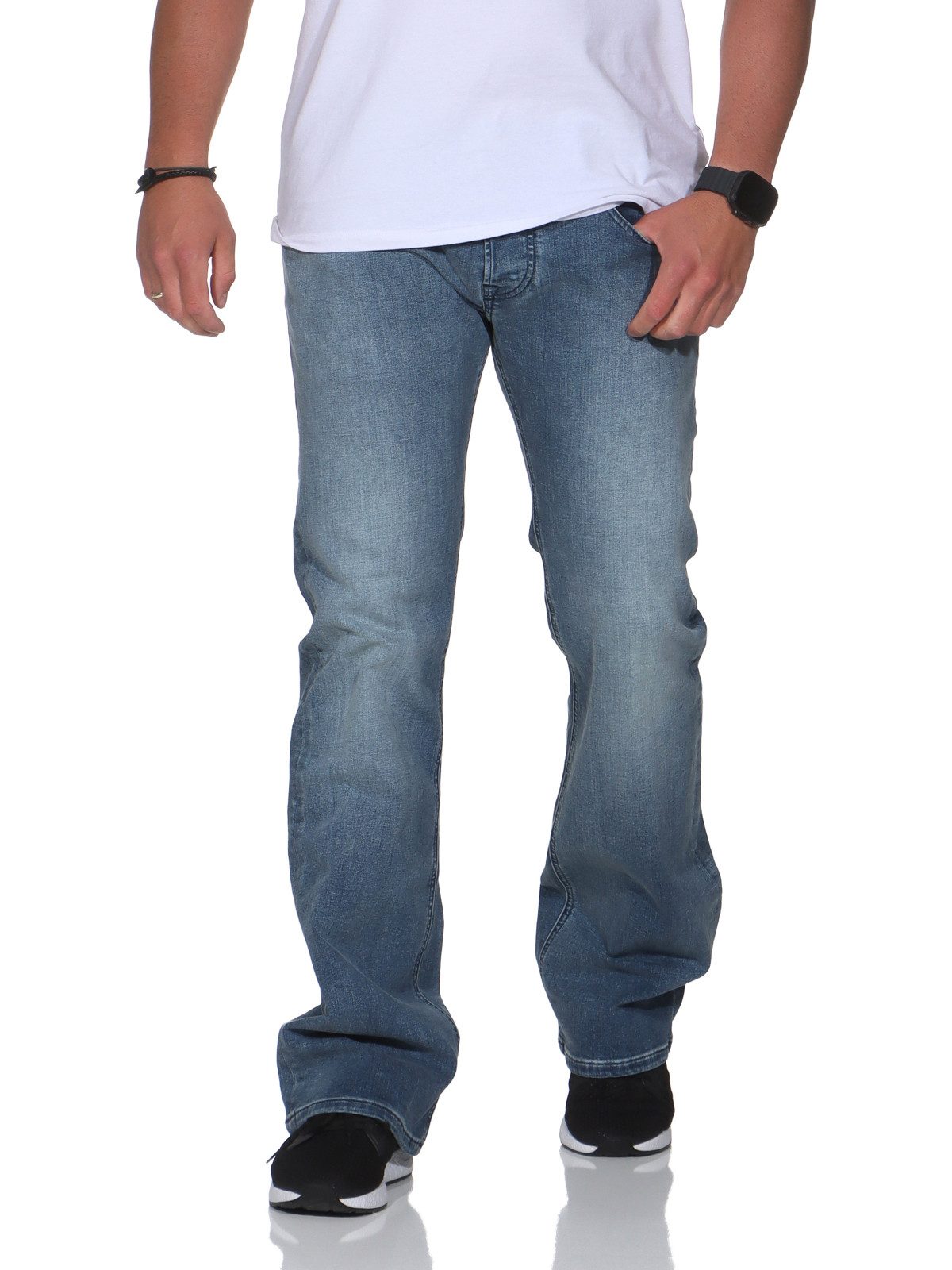 Diesel Bootcut-Jeans Diesel Herren Jeans Boot-Cut Hose 5-Pocket-Style, Regular Fit, ausgestellte Beinform, Länge: 32 – Bild 2 von 5