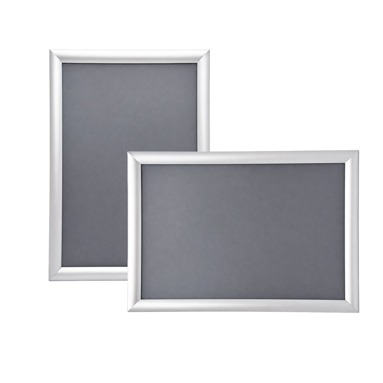 HR Direktverkauf GmbH Einzelrahmen Klapprahmen 10er Set Bilderrahmen aus Aluminium schwarz/silber, 10x Klapprahmen silber oder schwarz/ DIN A4 oder DIN A3, inkl. entspiegelte, UV-stabilisierte Schutzfolie