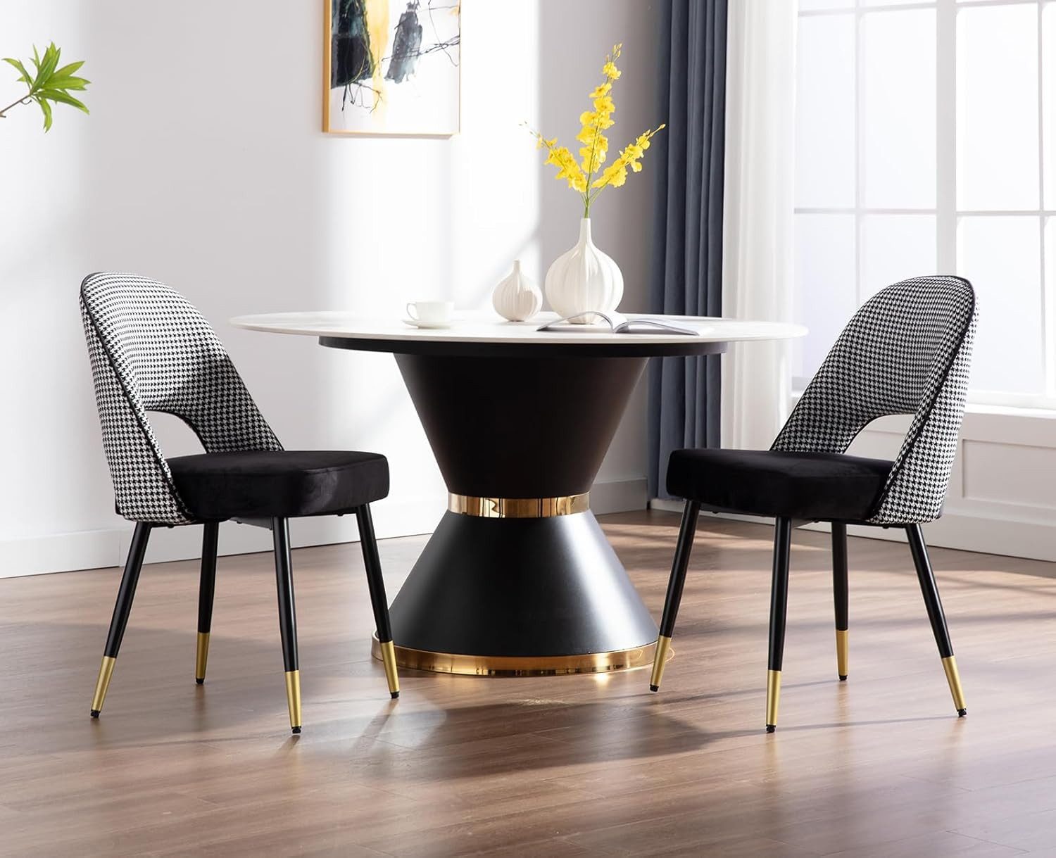 CHAIRUS Polsterstuhl Samt-Stühle 2er-Set mit Metallbeinen für Küche, Ess- oder Wohnzimmer (2 St), Esszimmerstuhl, Küchenstuhl, Wohnzimmerstuhl