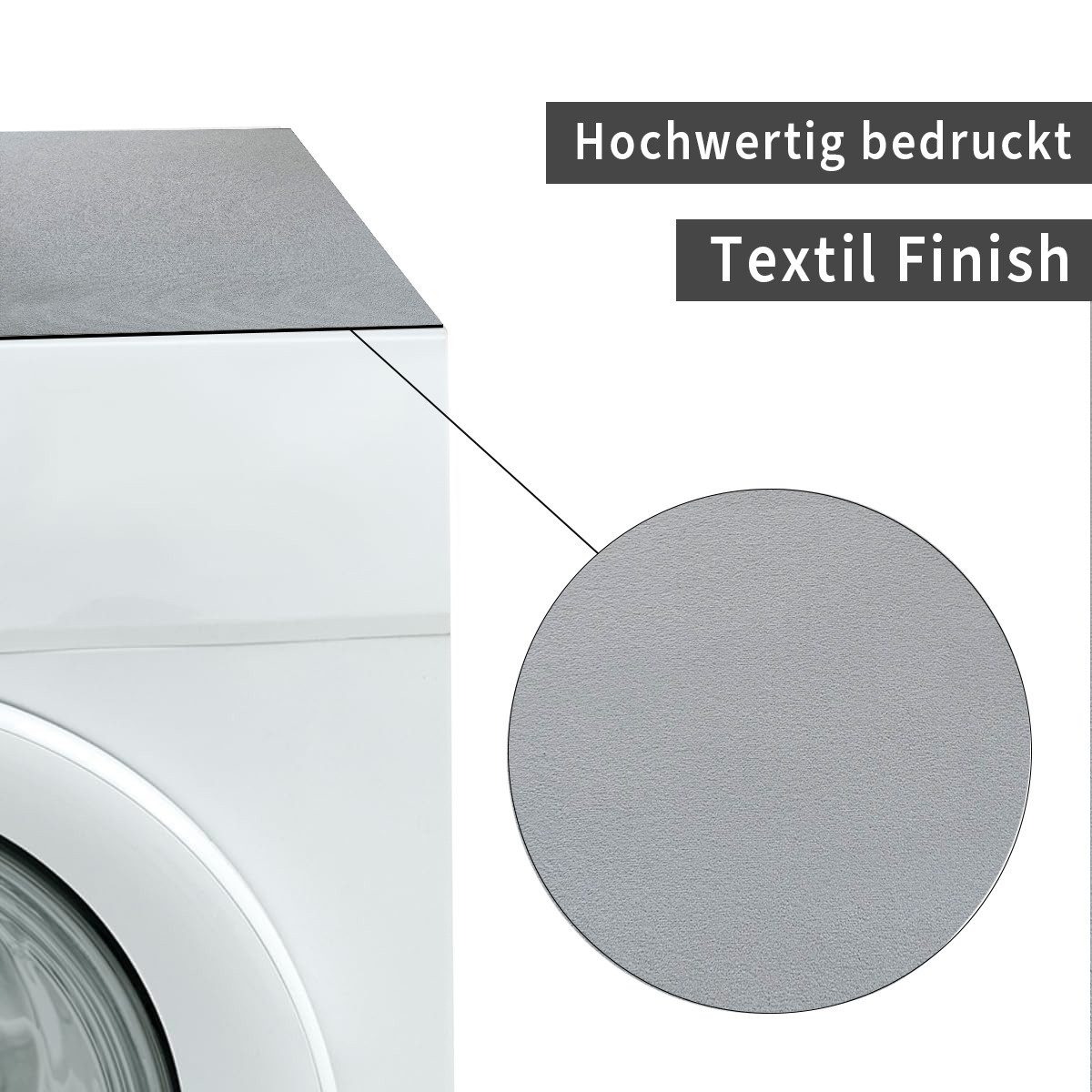 Tabletop Antirutschmatte Waschmaschinen-Auflage grau rutschfest, waschbar, 1-St., Textil-Finish Gummi-Matte als Trockner Waschmaschinen-Unterlage – Bild 5 von 5