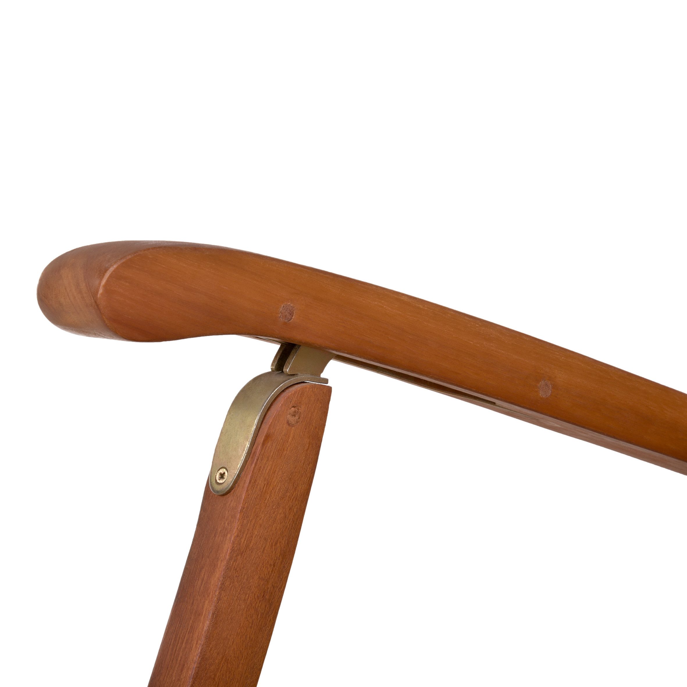 Spetebo Gartenliege Eukalyptus Deckchair mehrfach verstellbar - 163 x 56 cm, Stück, 1 St., Sonnenliege, Holz Gartenliege mit Fußteil klappbar – Bild 5 von 5