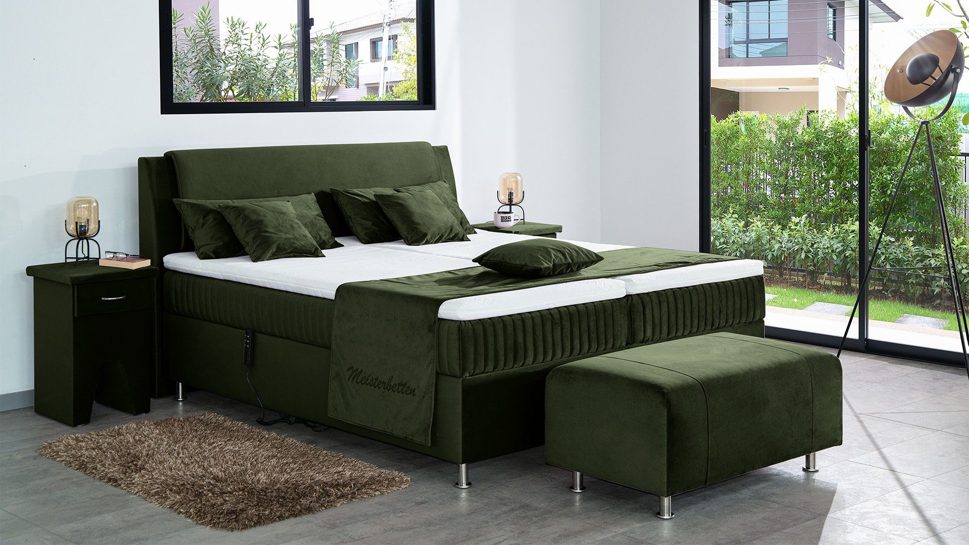 Meisterbetten Boxspringbett Mari (mit Motor, 7-Zonen günstig online kaufen