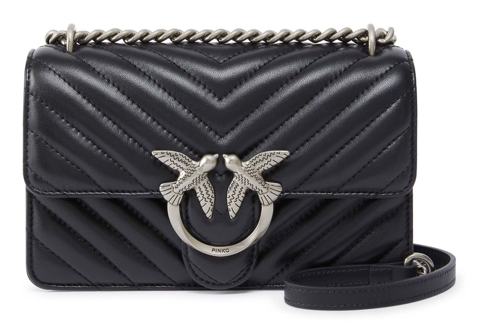 PINKO Umhängetasche Mini DC Sheep Nappa Chevron, aus echtem Schafsleder günstig online kaufen