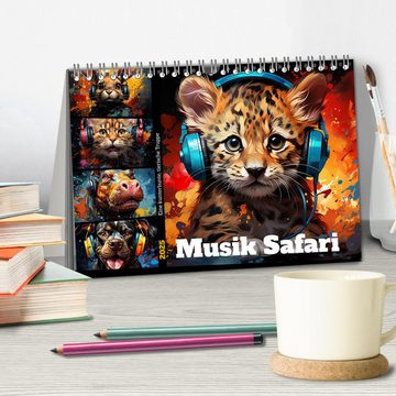 CALVENDO Wandkalender Musik Safari (Tischkalender 2025 DIN A5 quer), CALVENDO Monatskalender