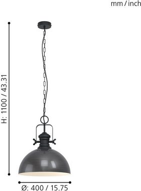 EGLO Pendelleuchte COMBWICH, ohne Leuchtmittel, Hängelampe 40 cm, Hängeleuchte, Esstischlampe, Wohnzimmerlampe, E27