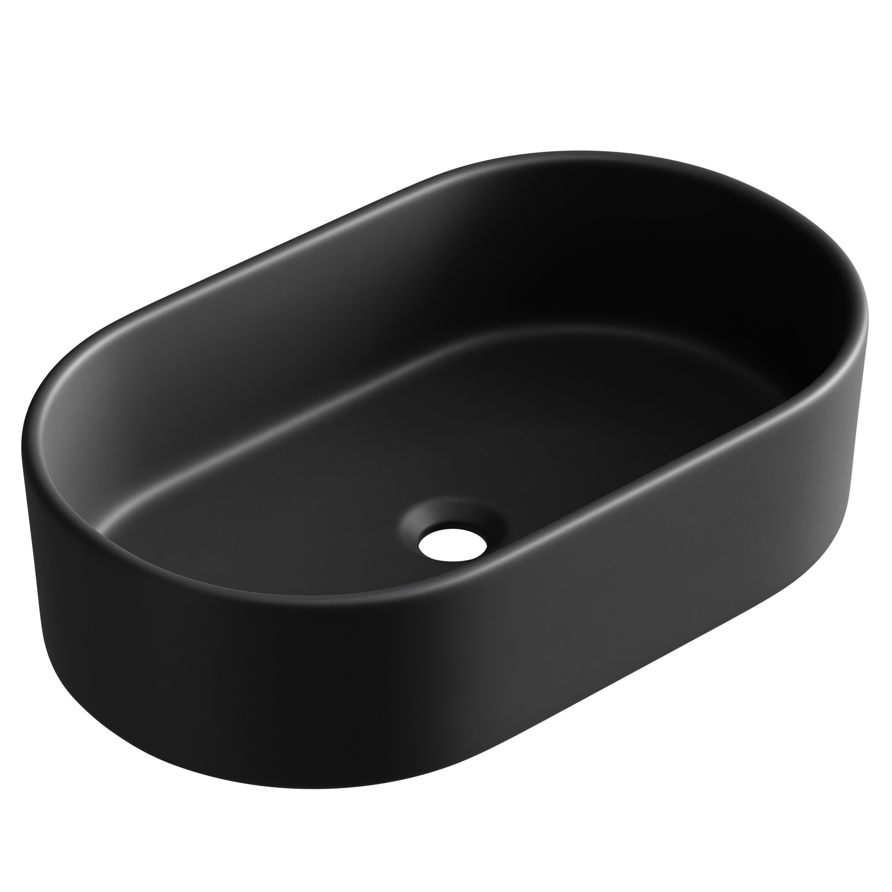 Planetmöbel Aufsatzwaschbecken Aquil Elegant Badezimmer Waschbecken 55 cm oval für Waschtisch (Keramik Aufsatzwaschbecken für Bad, Gäste WC, 1-St., Waschschale 55 x 34 x 14 cm ohne Hahnloch und Überlauf), für Waschtische oder Waschplätze