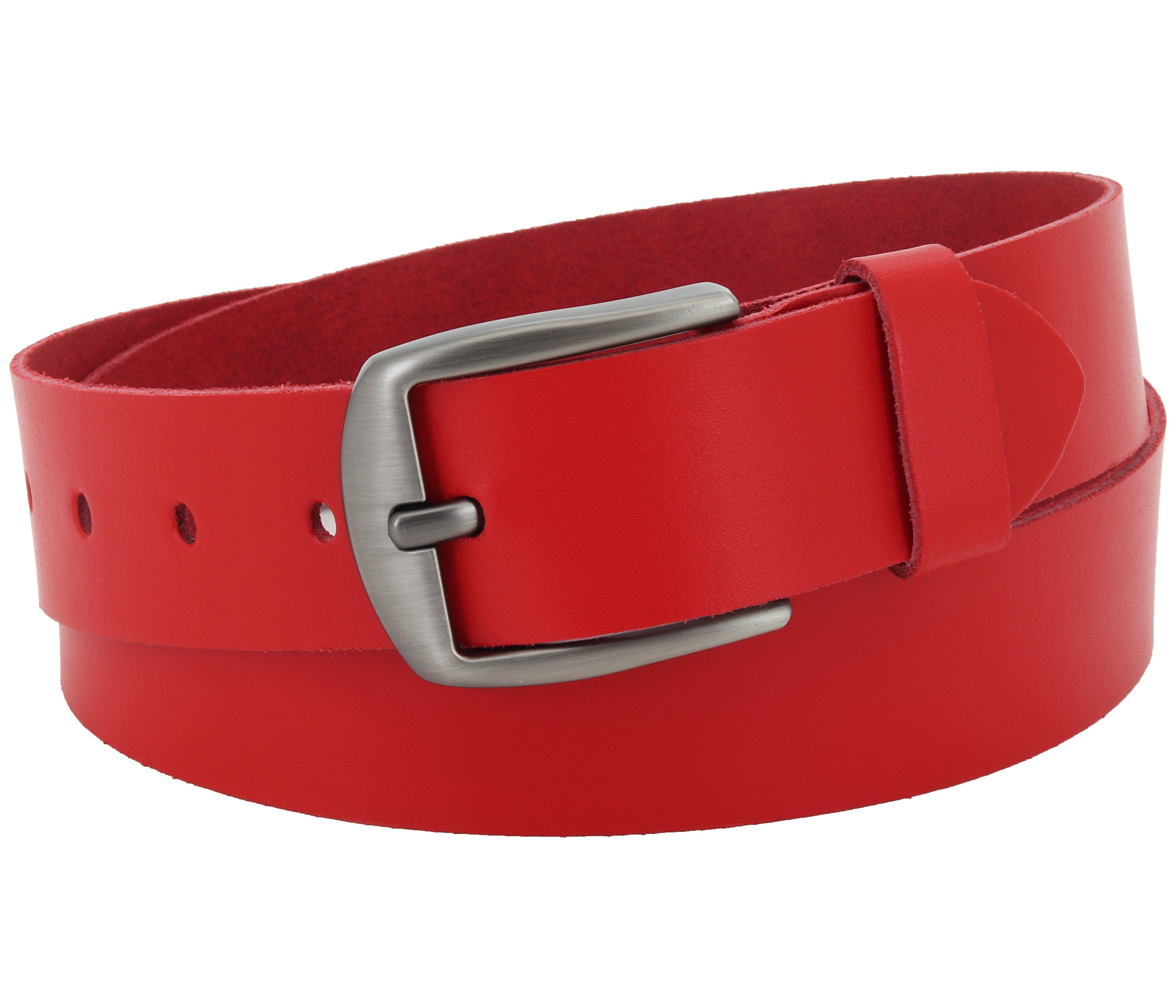 Ledergürtel OM510-SL-Rot