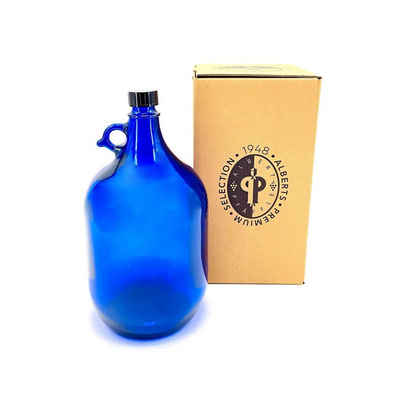Alberts Premium Selection Trinkflasche Glasballon blau 5 Liter inkl. Schraubverschluss