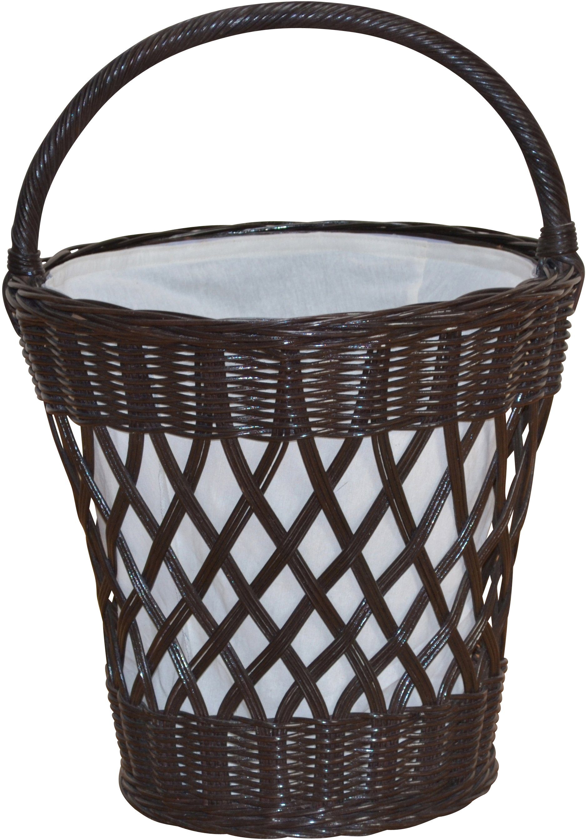 HOFMANN LIVING AND MORE Wäschekorb (1 St), aus Rattan mit praktischem Tragegriff dunkelbraun | Wäschekörbe