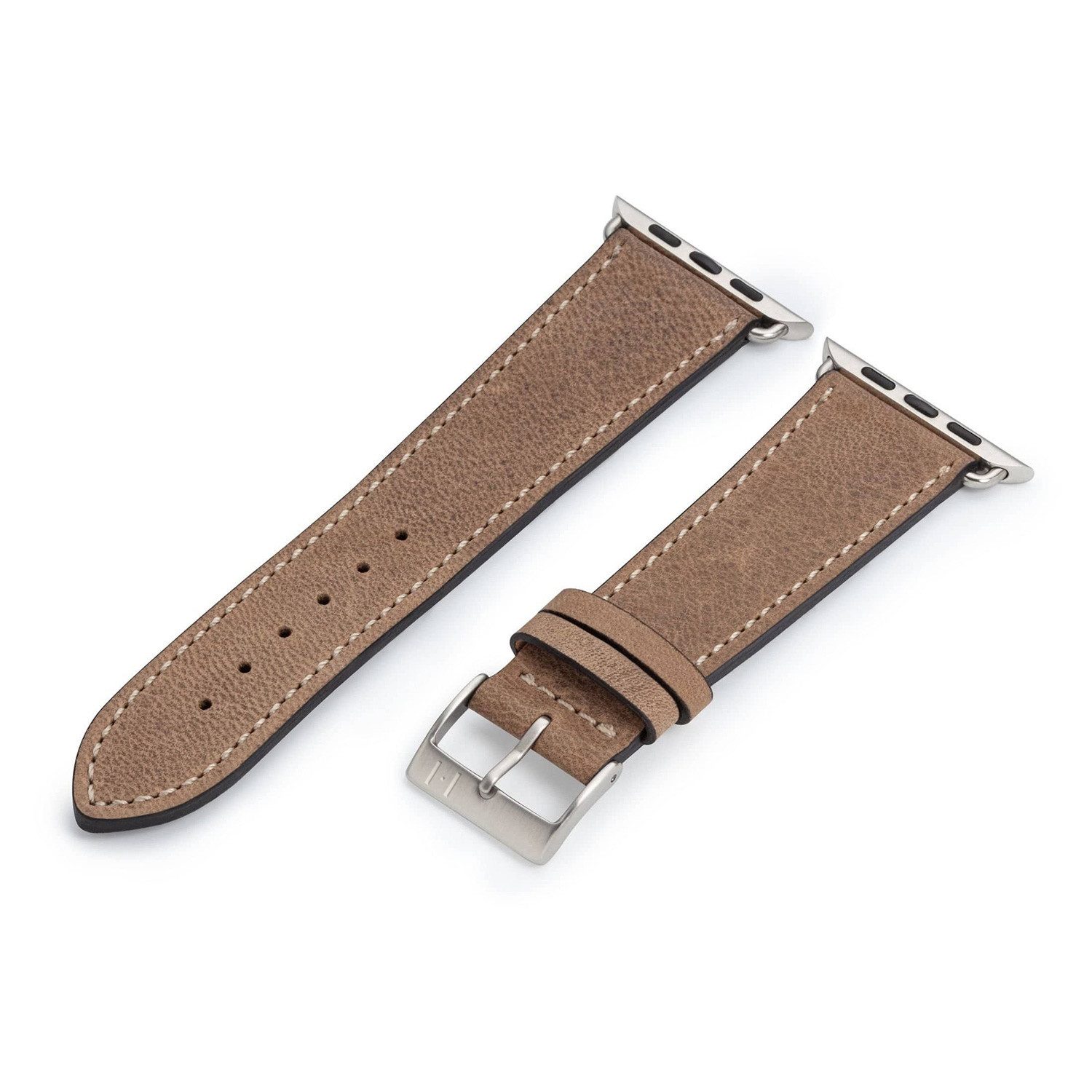 Selva Technik Uhrenarmband Lederarmband HOHELUFT, kompatibel mit Apple Watch Ultra, Ultra 2, Sand
